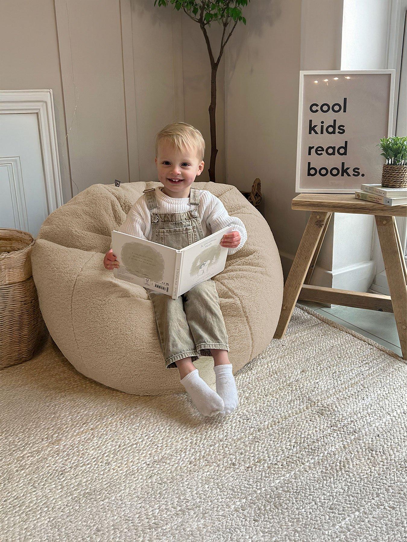 Image 5 of 6 of rucomfy Teddy Fleece Kids Slouchbag Beanbag