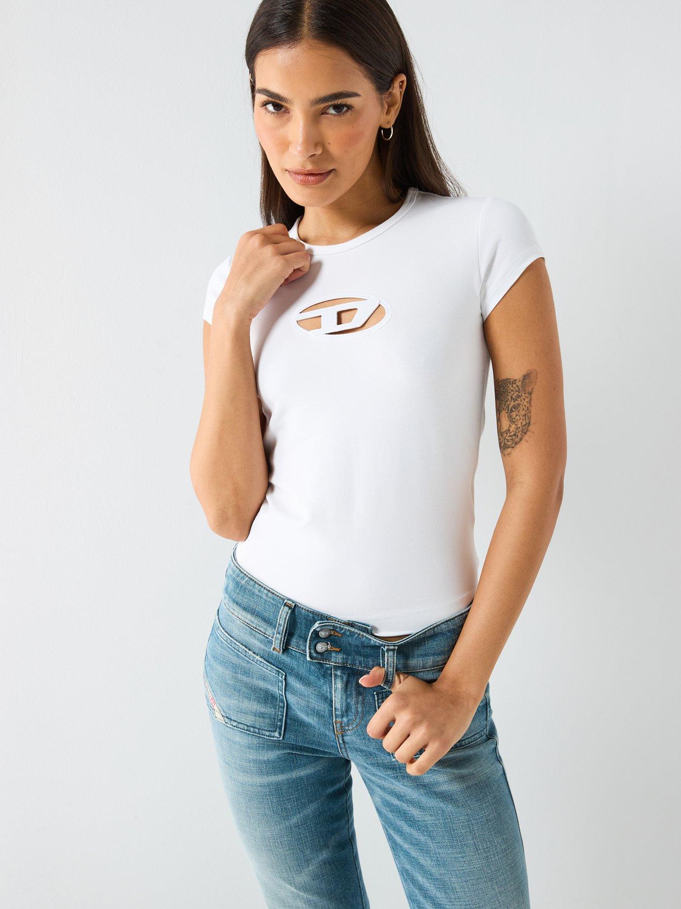 Diesel T-angie Short Sleeve Logo T-shirt | Very