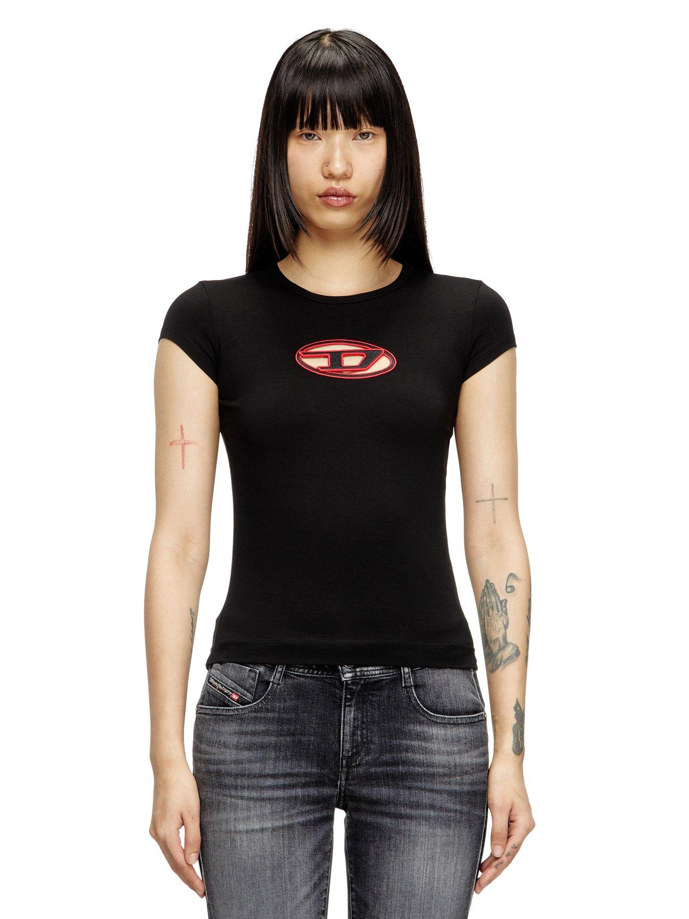 undefined Diesel T-angie Short Sleeve Logo T-shirt - Black