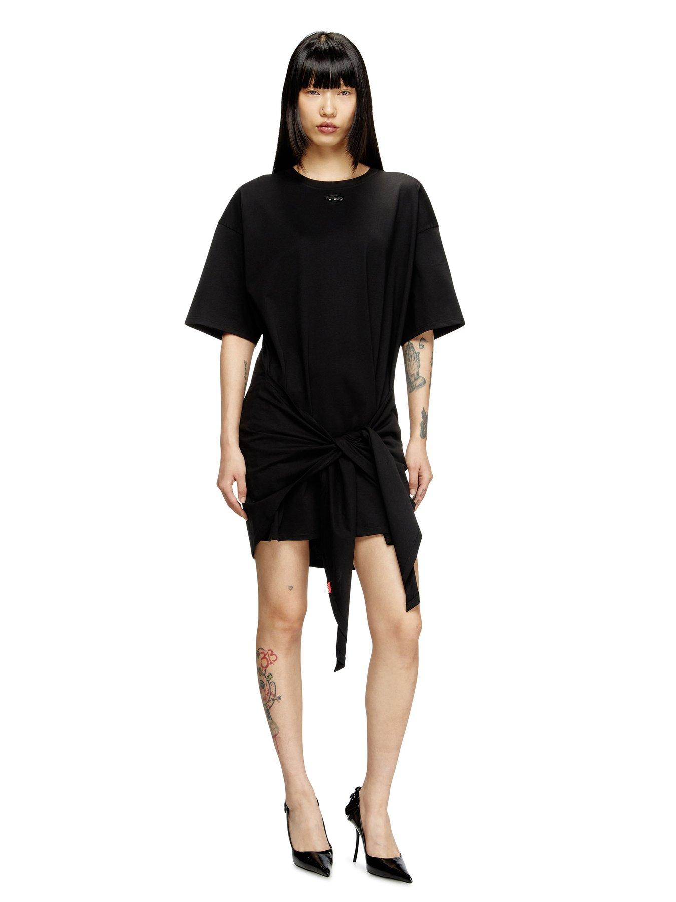 undefined Diesel D-eivor Wrap T-shirt Dress - Black