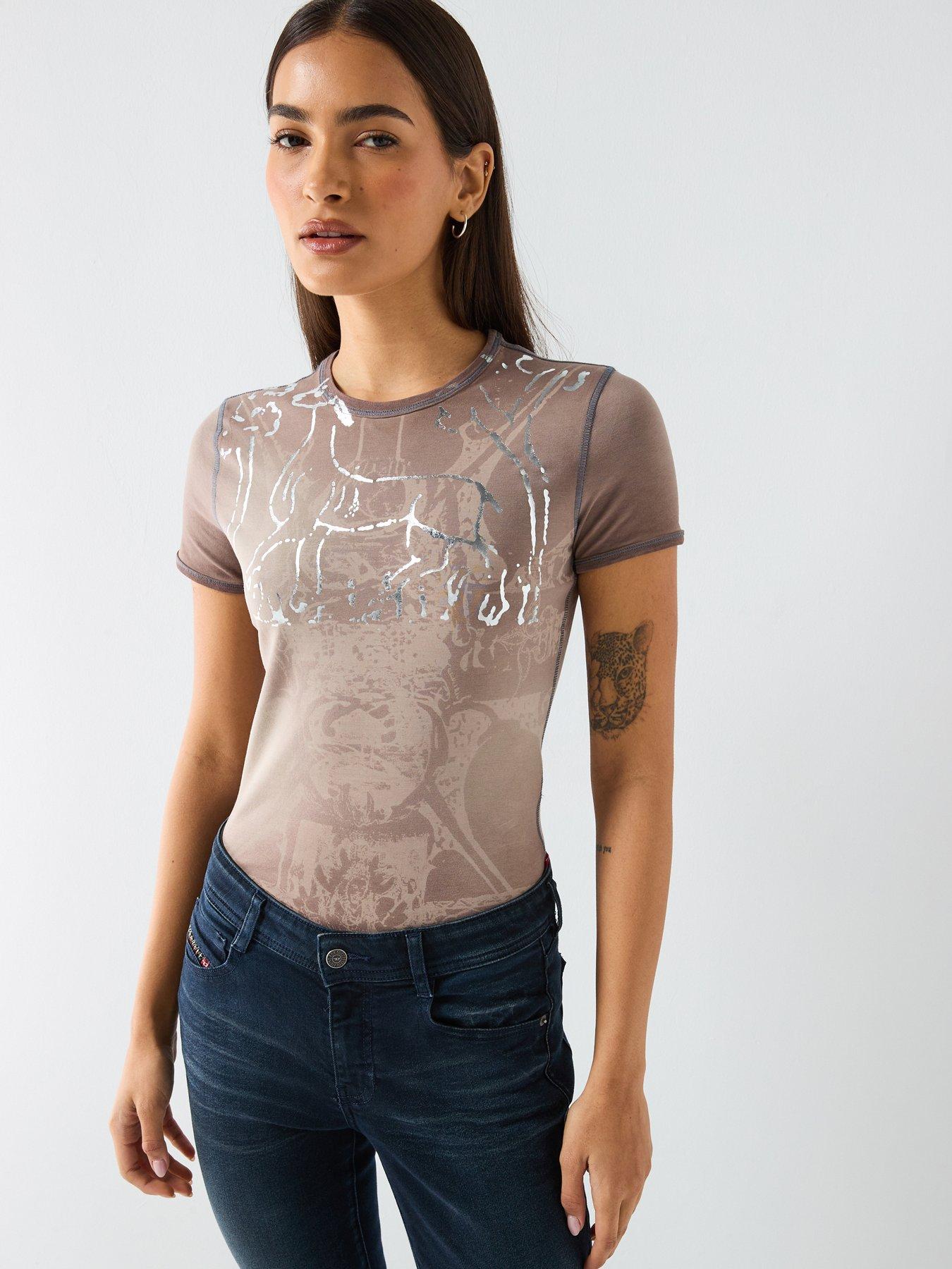 Diesel T-Uncutie Short Sleeve Printed T-Shirt