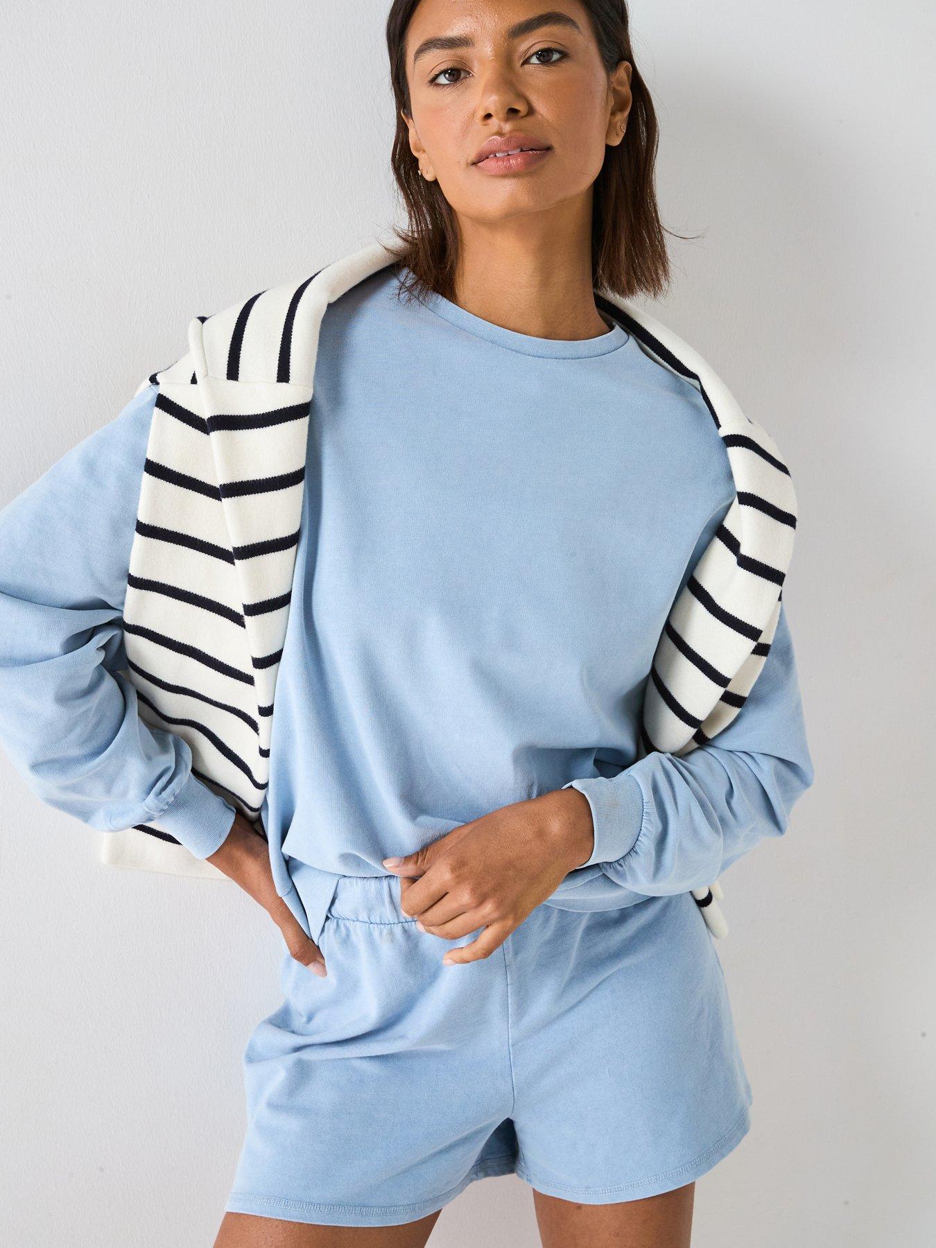 undefined Washed Blue Sweatshirt