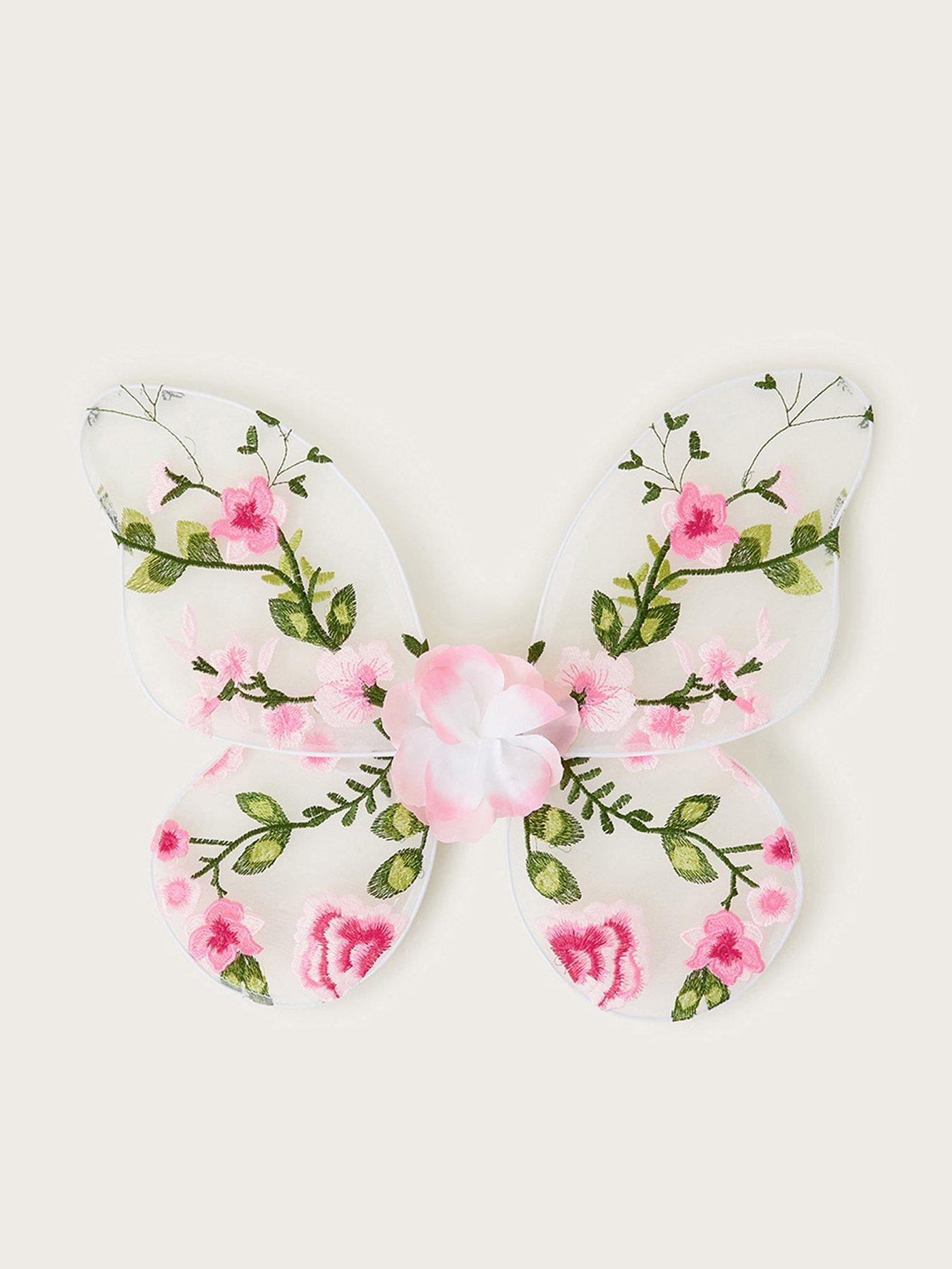 undefined Girls Beautiful Embroidered Dress Up Wings - Multi