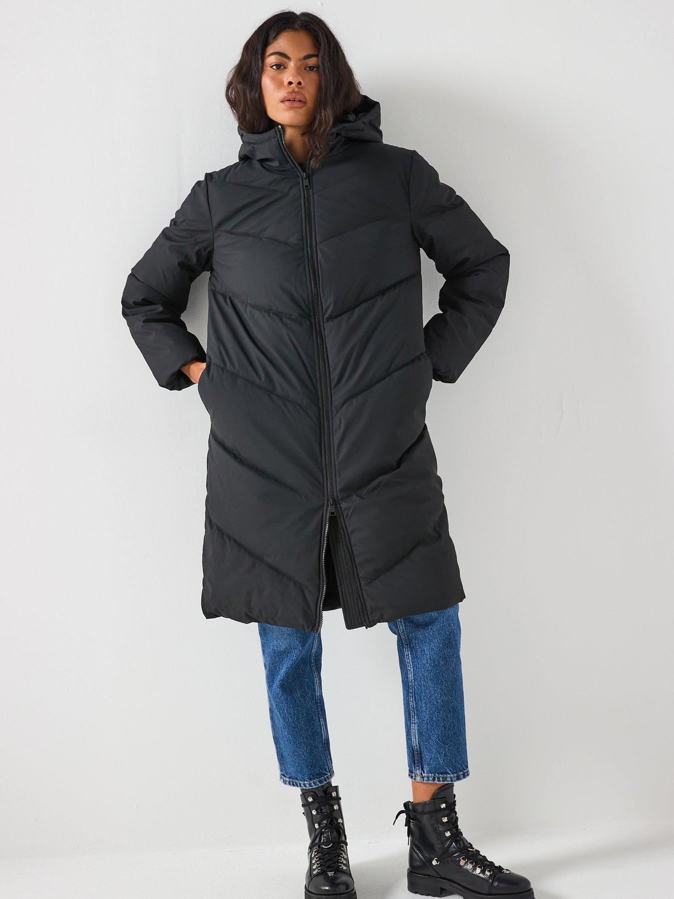 undefined Water Repellent Padded Coat - Black