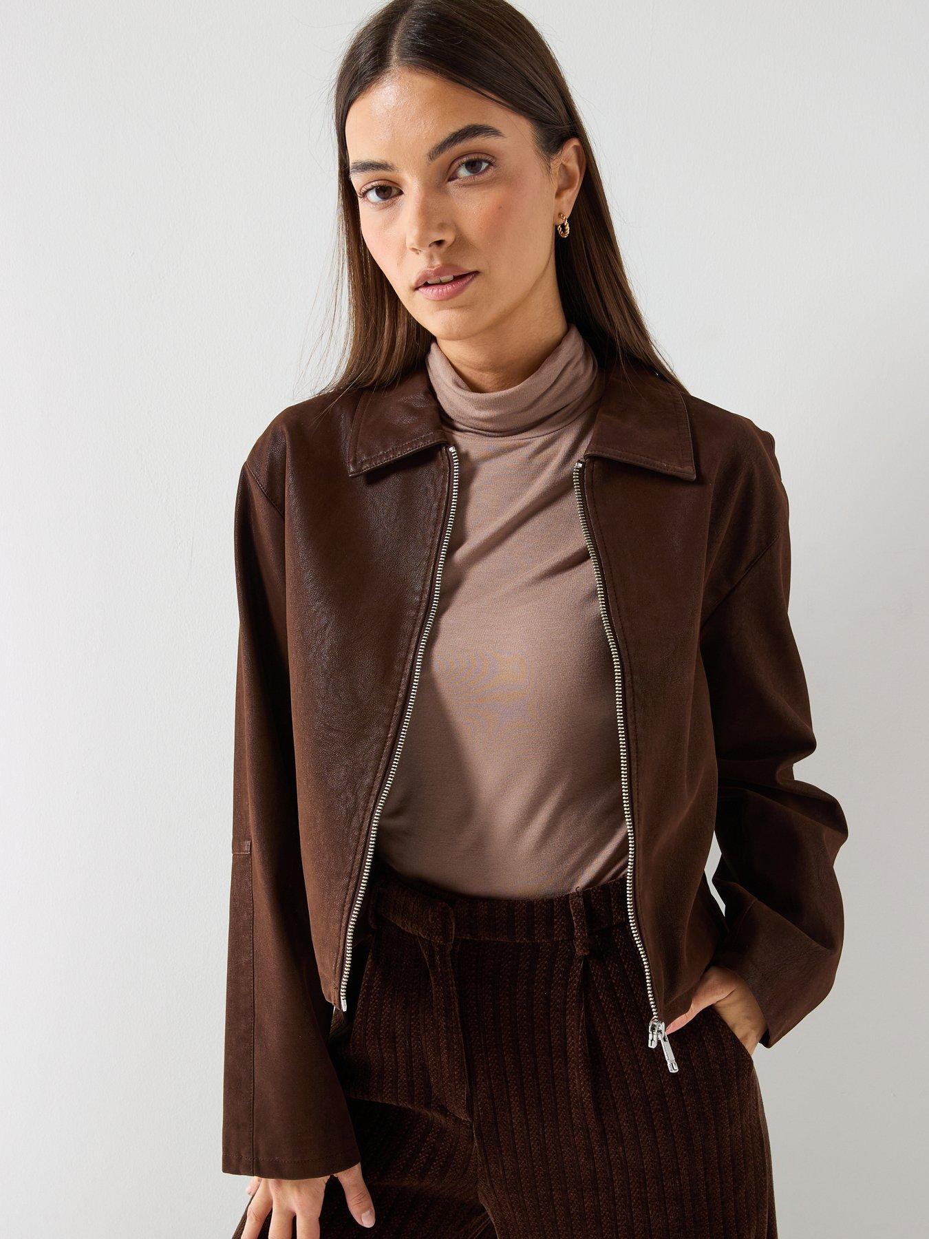 Only Langjacke Onlstina Life Faux Suede cocoa crém ab 40,19