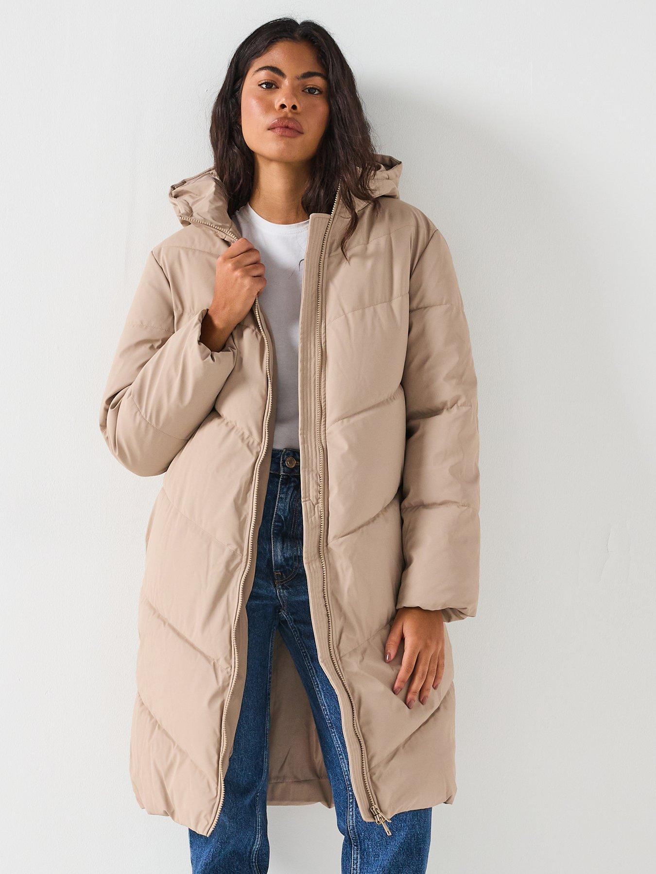 JDY Water Repellent Padded Coat - Beige