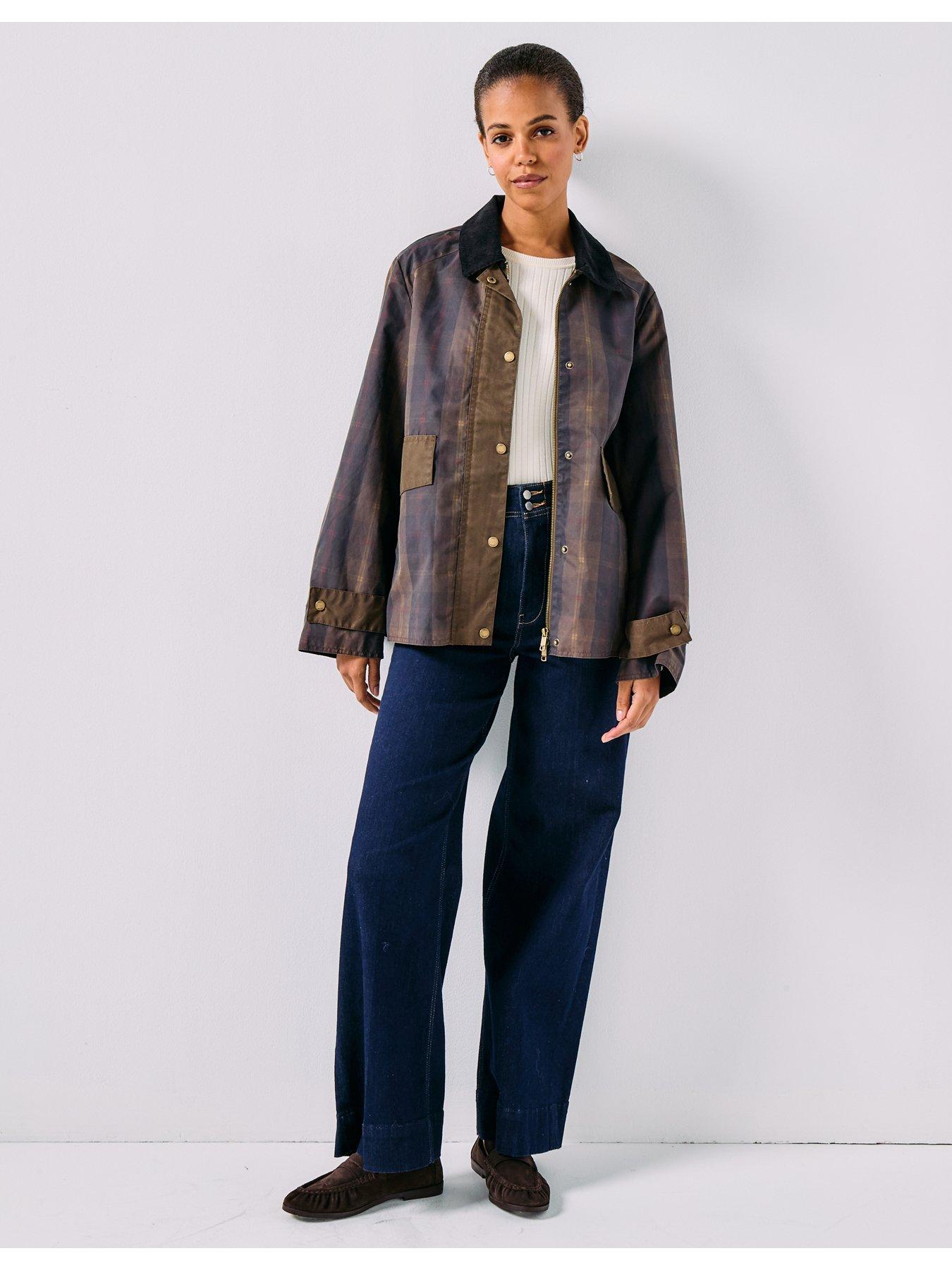 Image 3 of 6 of Only Mountain Check Barn Jacket - Green