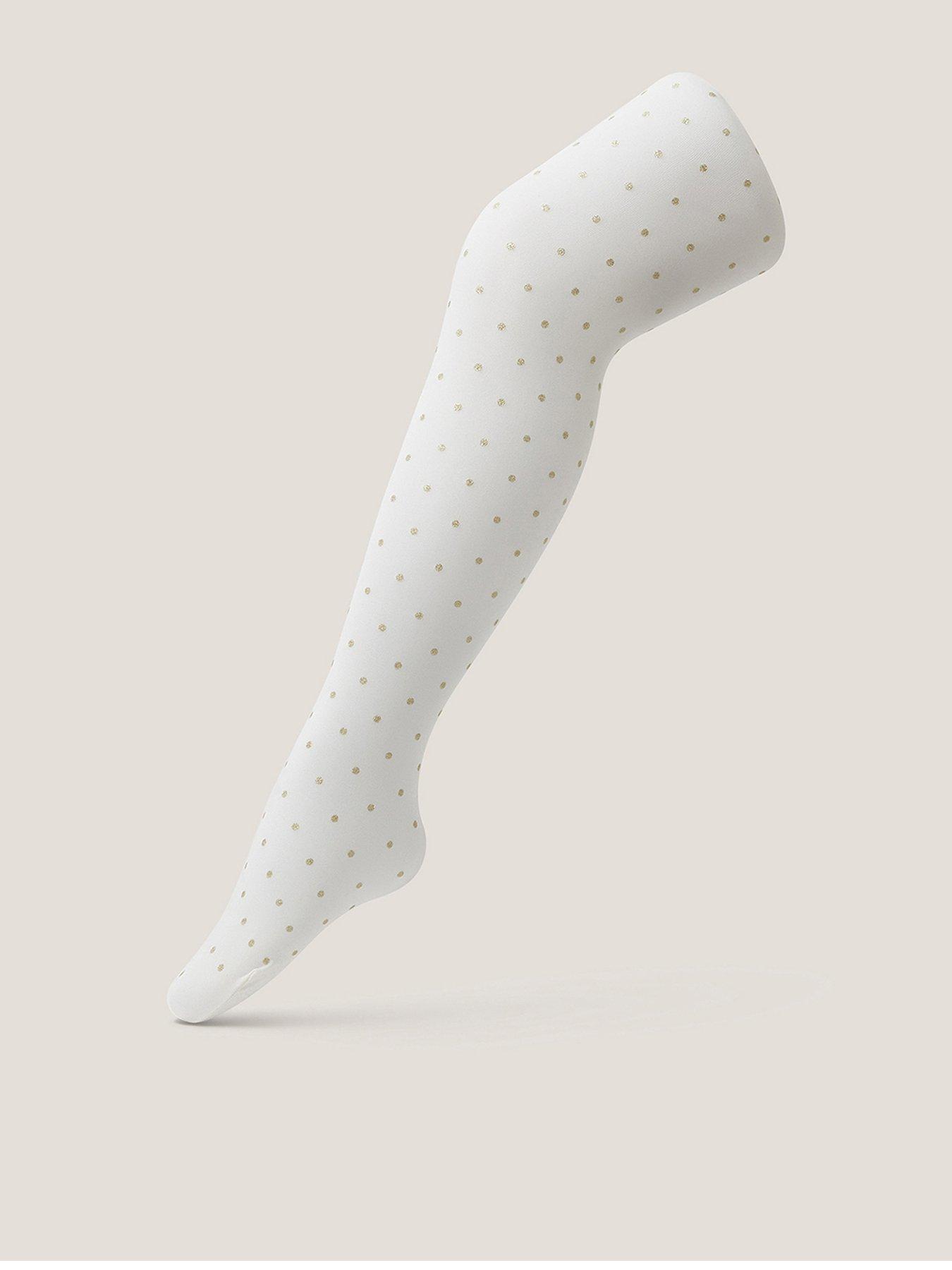 undefined Girls Glitter Spot Tights - Gold