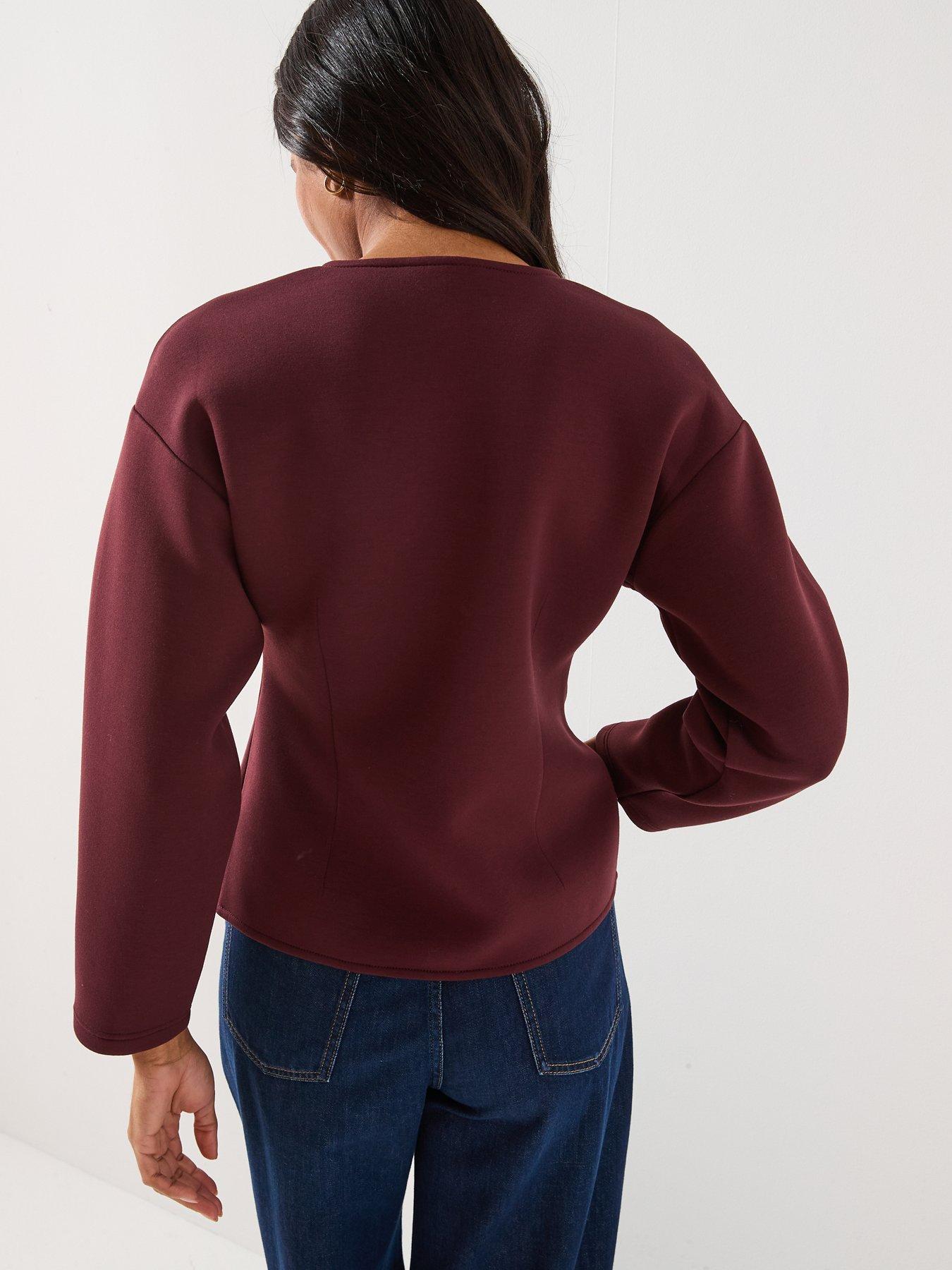 Image 2 of 6 of Only Naomi Long Sleeve Cardigan - Red