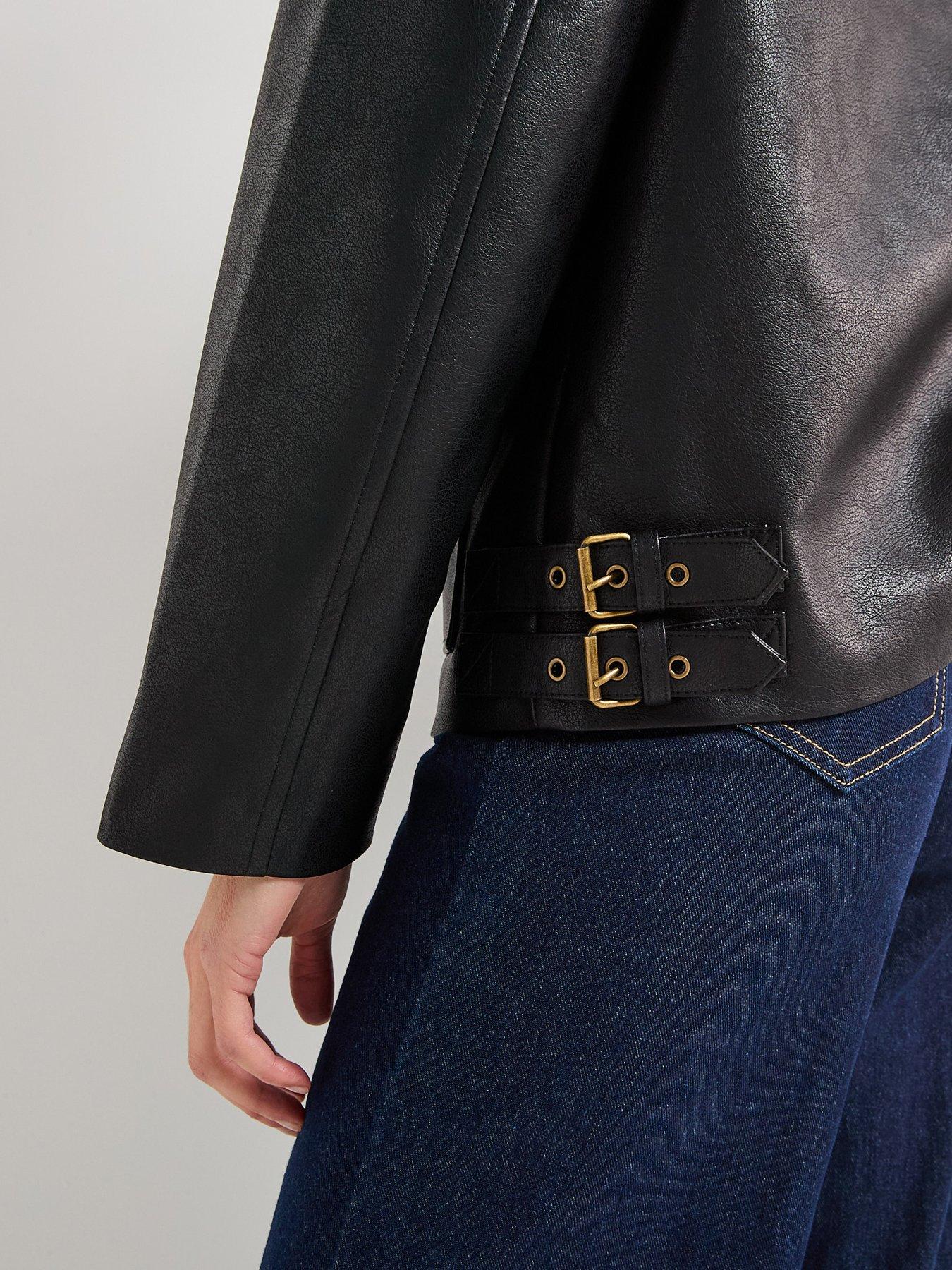 Only Jasmin Faux Leather Jacket - Black | Very