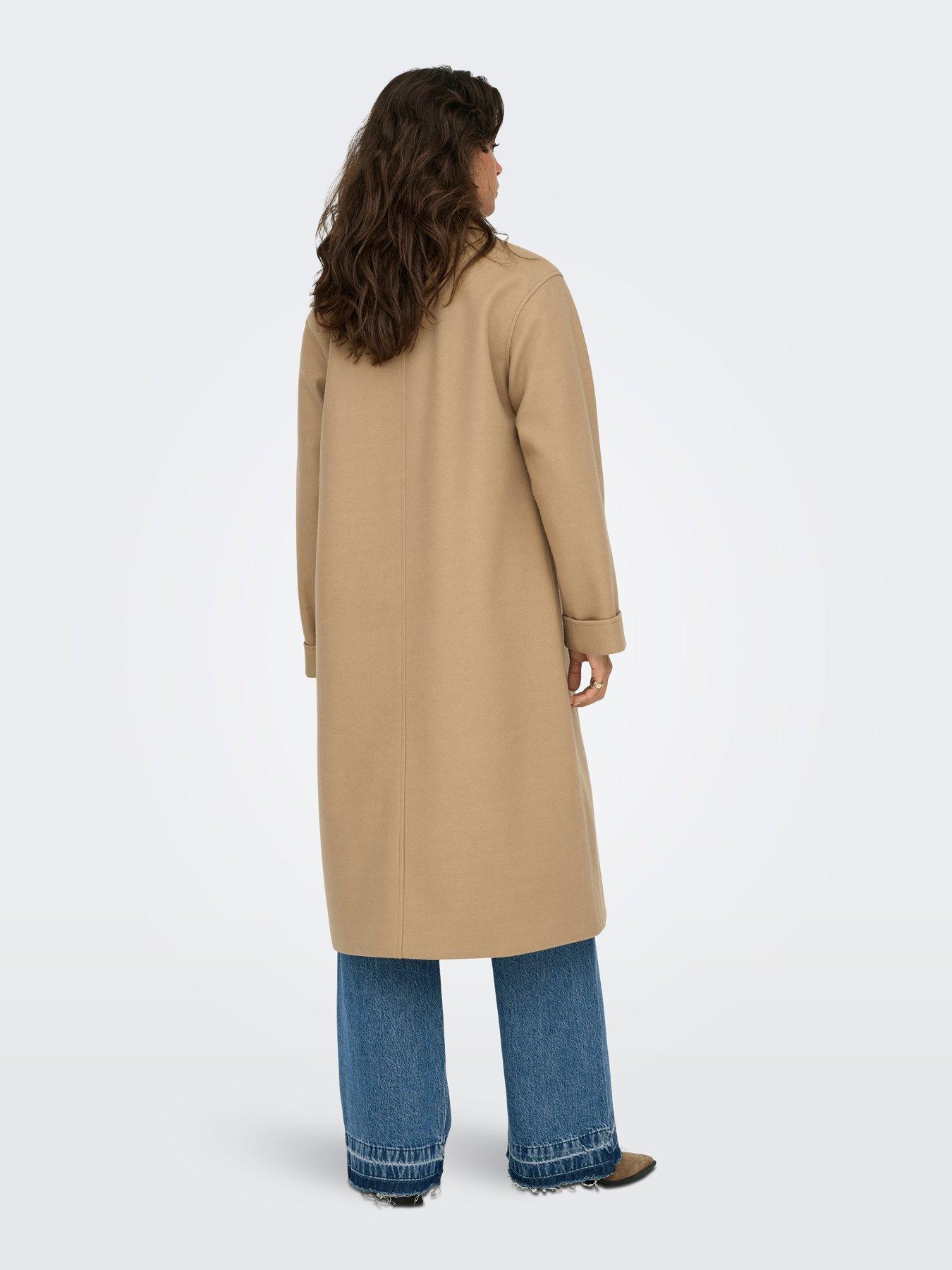 Image 2 of 5 of Only Evie Toggle Fastening Coat - Beige
