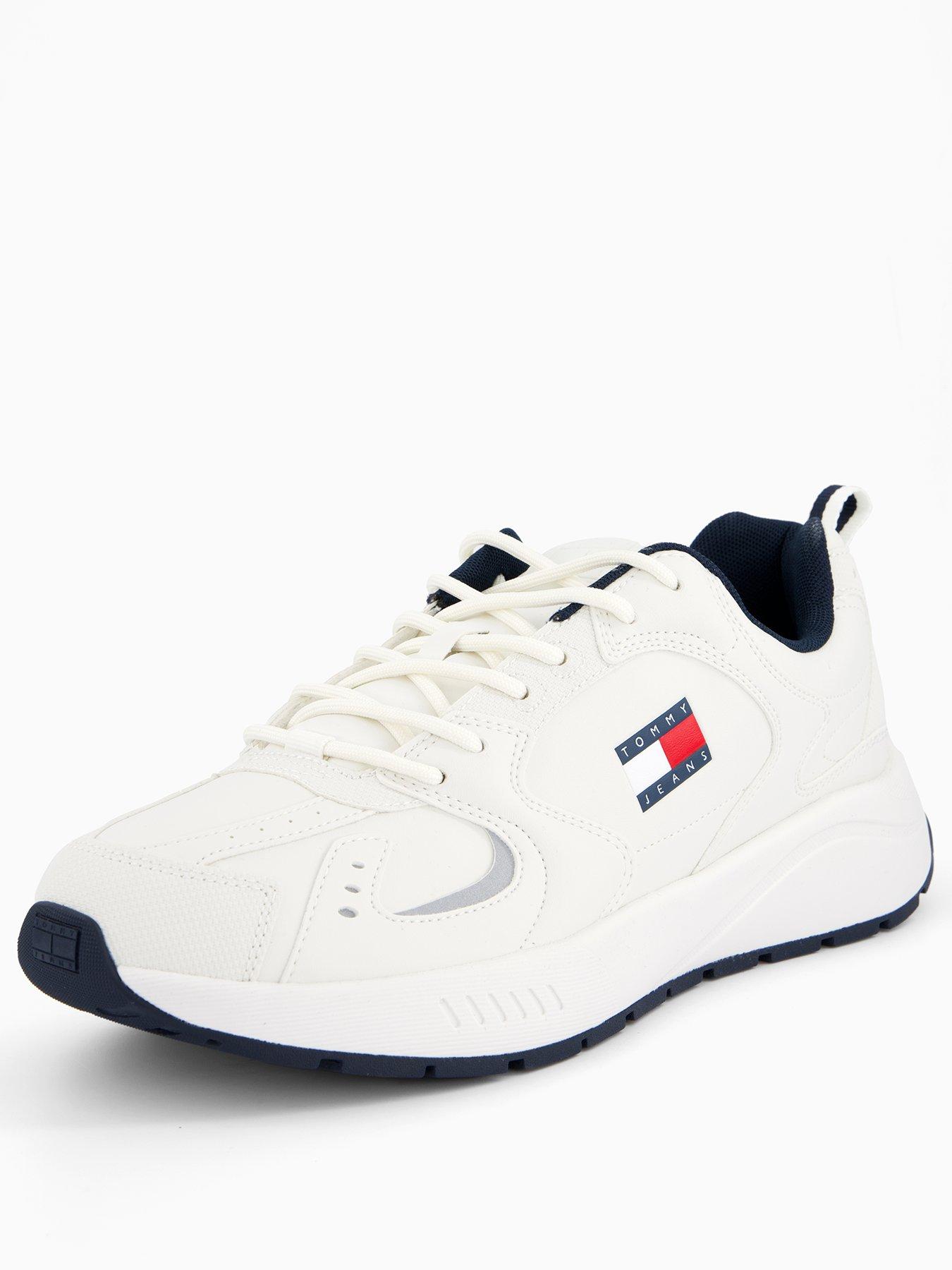 Image 2 of 7 of Tommy Jeans Tjm Runner Leather Trainers - Off White