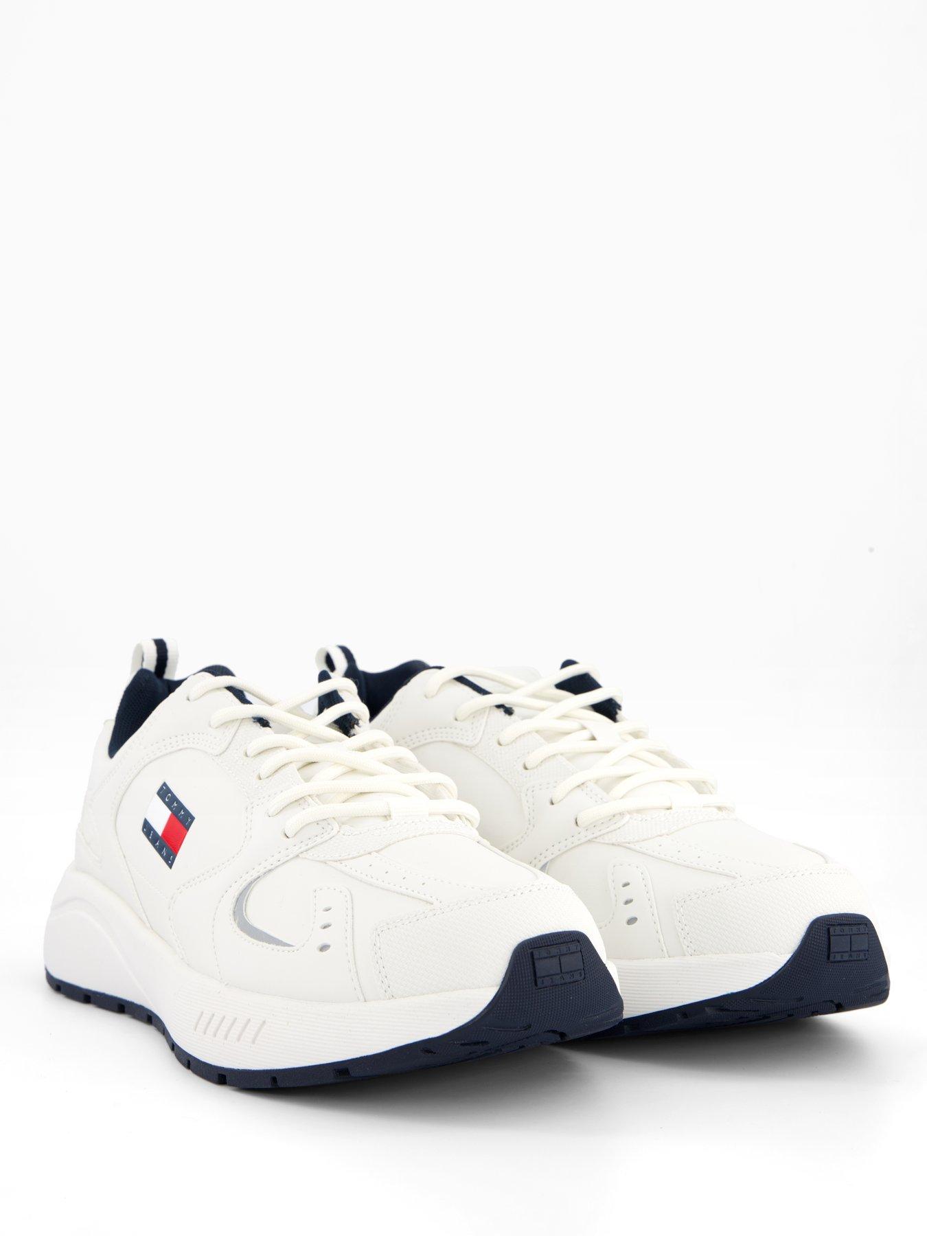 Image 6 of 7 of Tommy Jeans Tjm Runner Leather Trainers - Off White