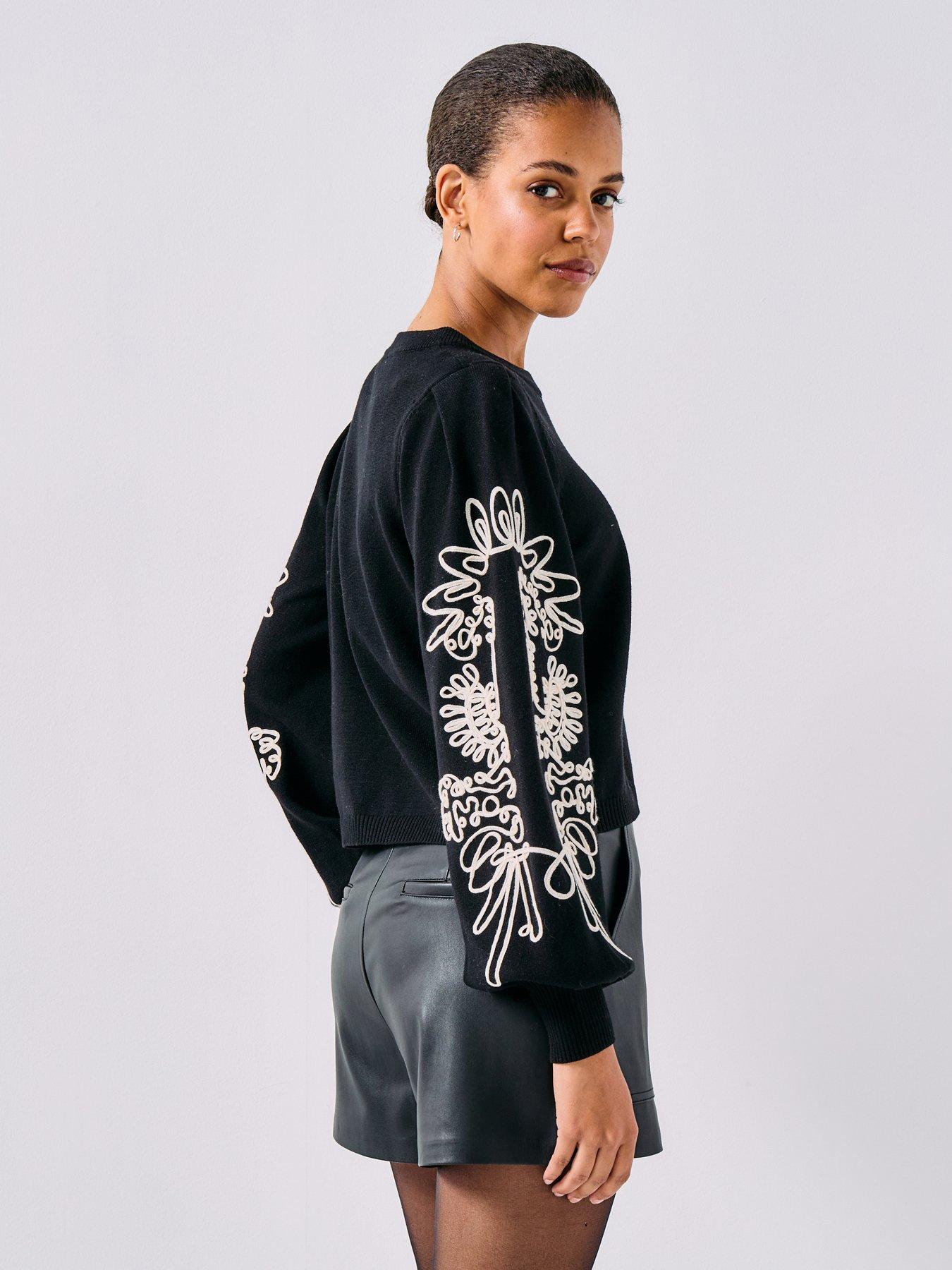 only-magnolia-long-sleeve-detailed-pullover-jumper-black