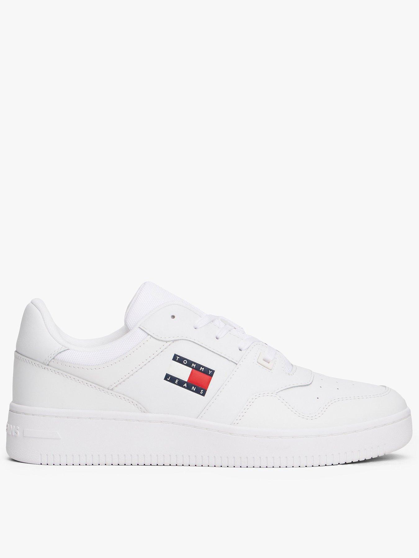 Tommy Jeans TTJM Cupsole Leather Essential Trainers, White, Size 43, Men
