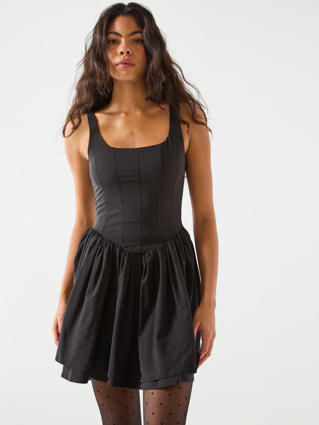 Only Sleeveless Corset Dress - Black