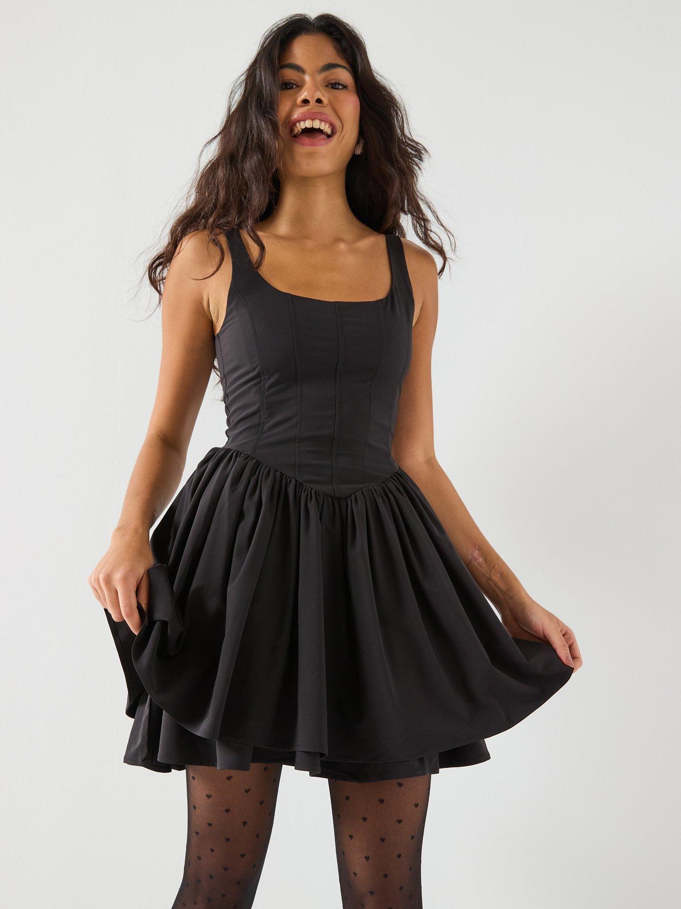 Only Sleeveless Corset Dress - Black
