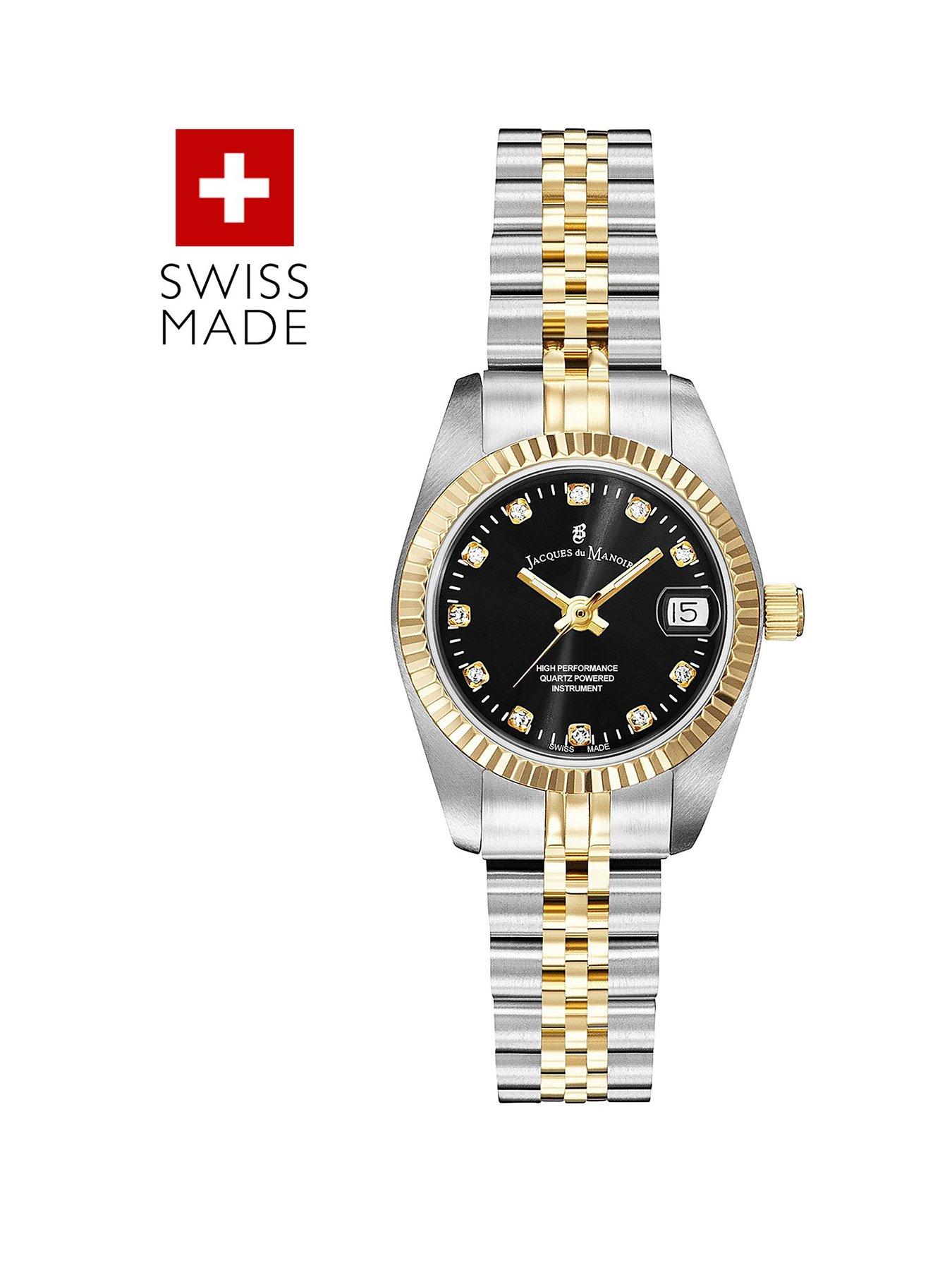 undefined Jacques du Manoir Swiss-made Ladies Inspiration Silver & Gold Plated Bracelet Watch