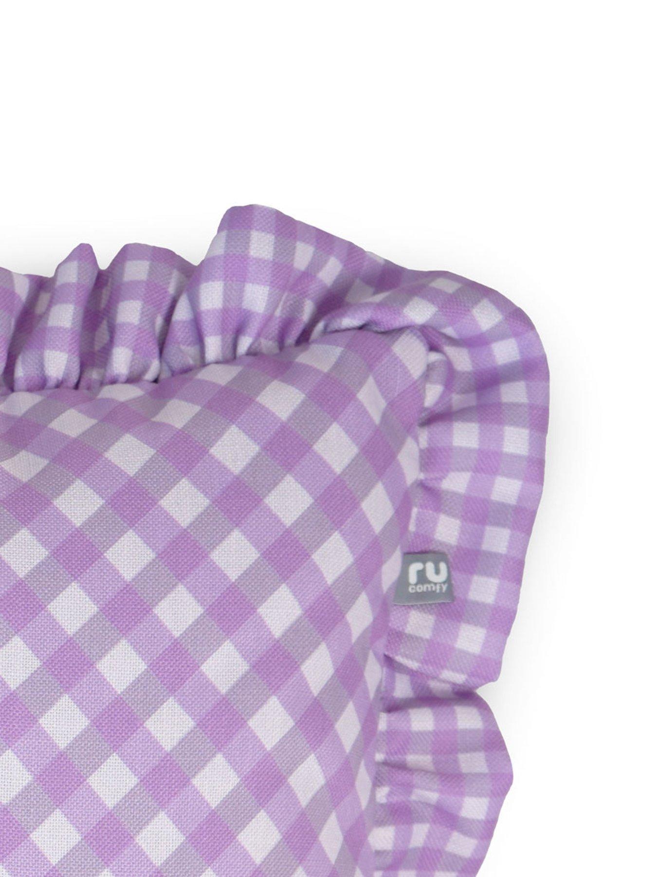 Image 2 of 4 of rucomfy Frilled Gingham Cushion