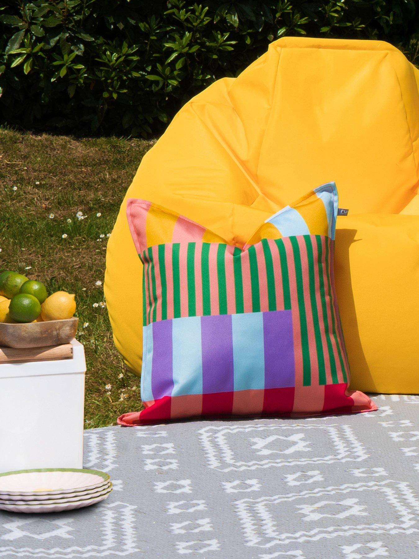 rucomfy Indoor/outdoor Cushion - Block Print