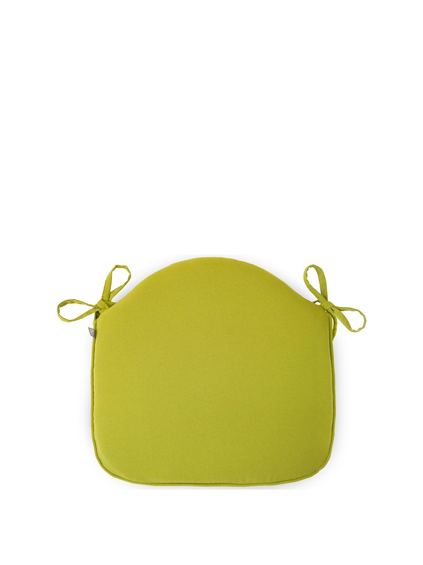 Image 2 of 5 of rucomfy Single Seat Foam Filled Chair Seatpad - 2 Pack- Damask Olive Green