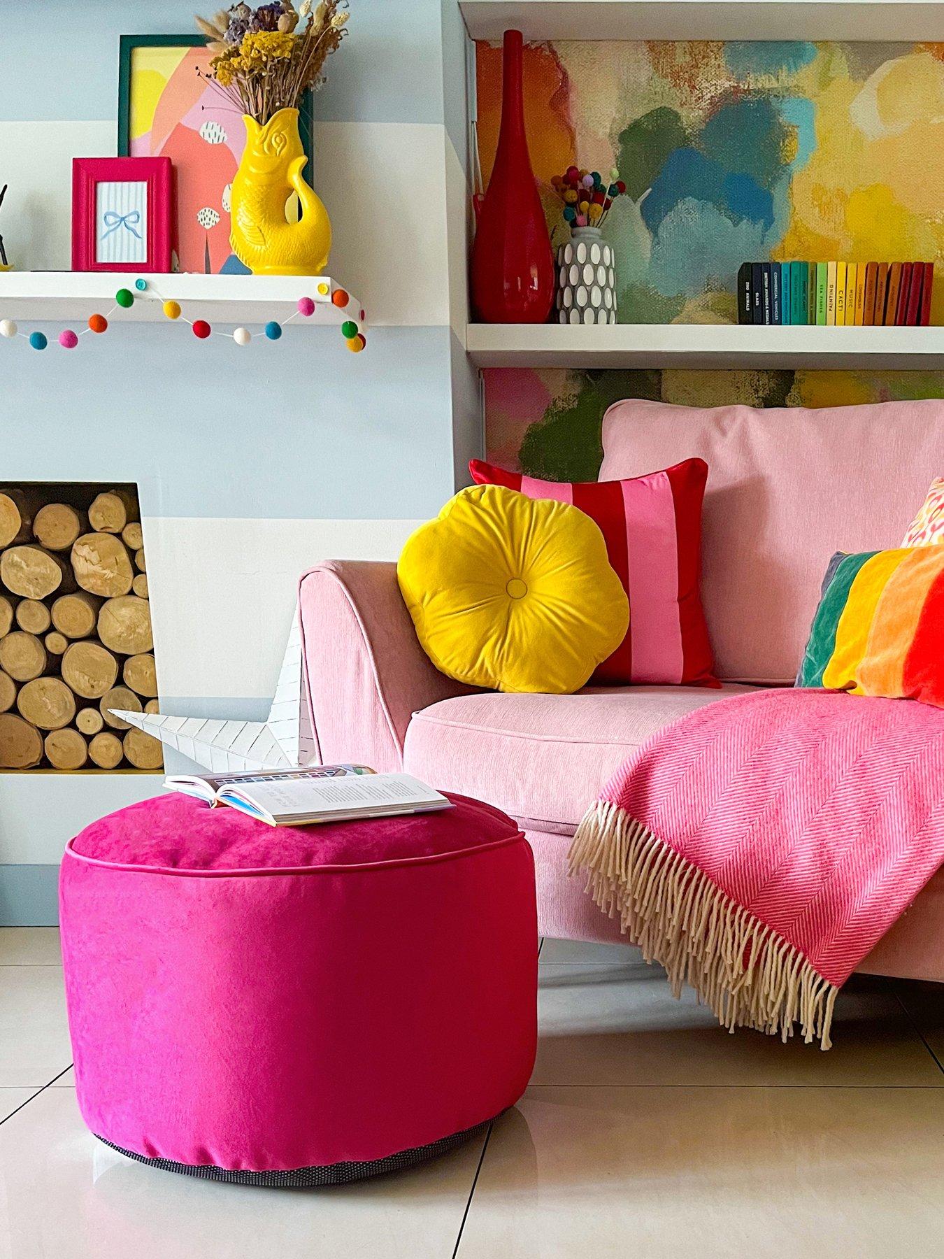 rucomfy Velvet Pouffe Beanbag