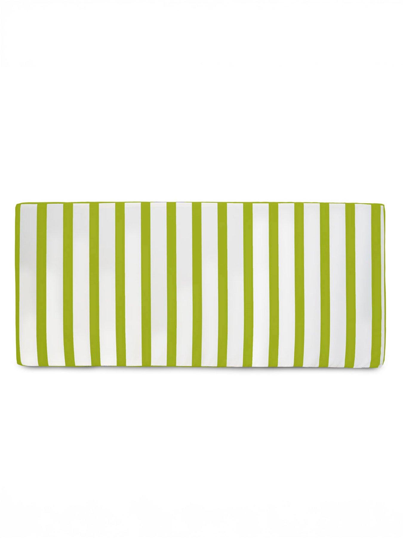 undefined 2 Seater Indoor/Outdoor Striped Double Bench Seatpad - Foam Filled