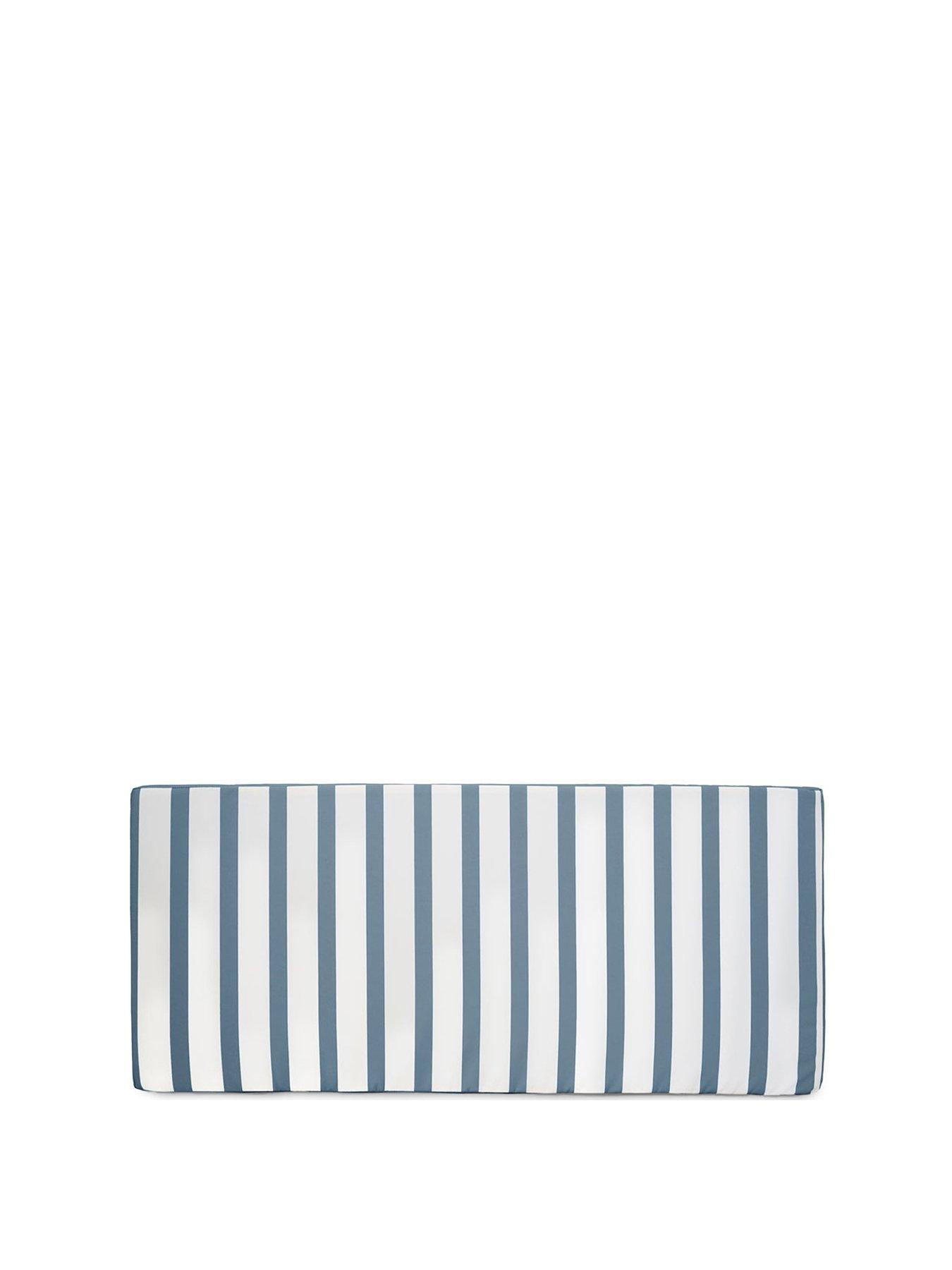 rucomfy 2 Seater Indoor/Outdoor Striped Double Bench Seatpad - Foam Filled