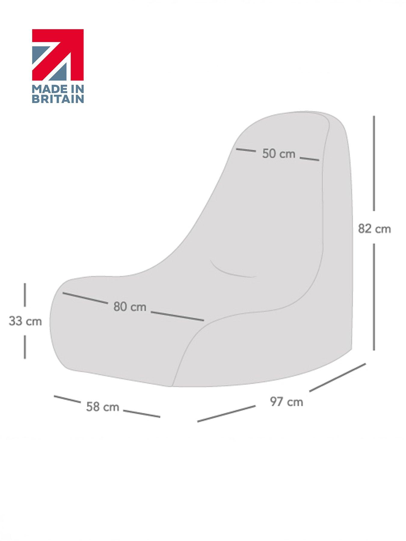 Image 5 of 5 of rucomfy Large Adult Indoor/Outdoor Beanbag Chair