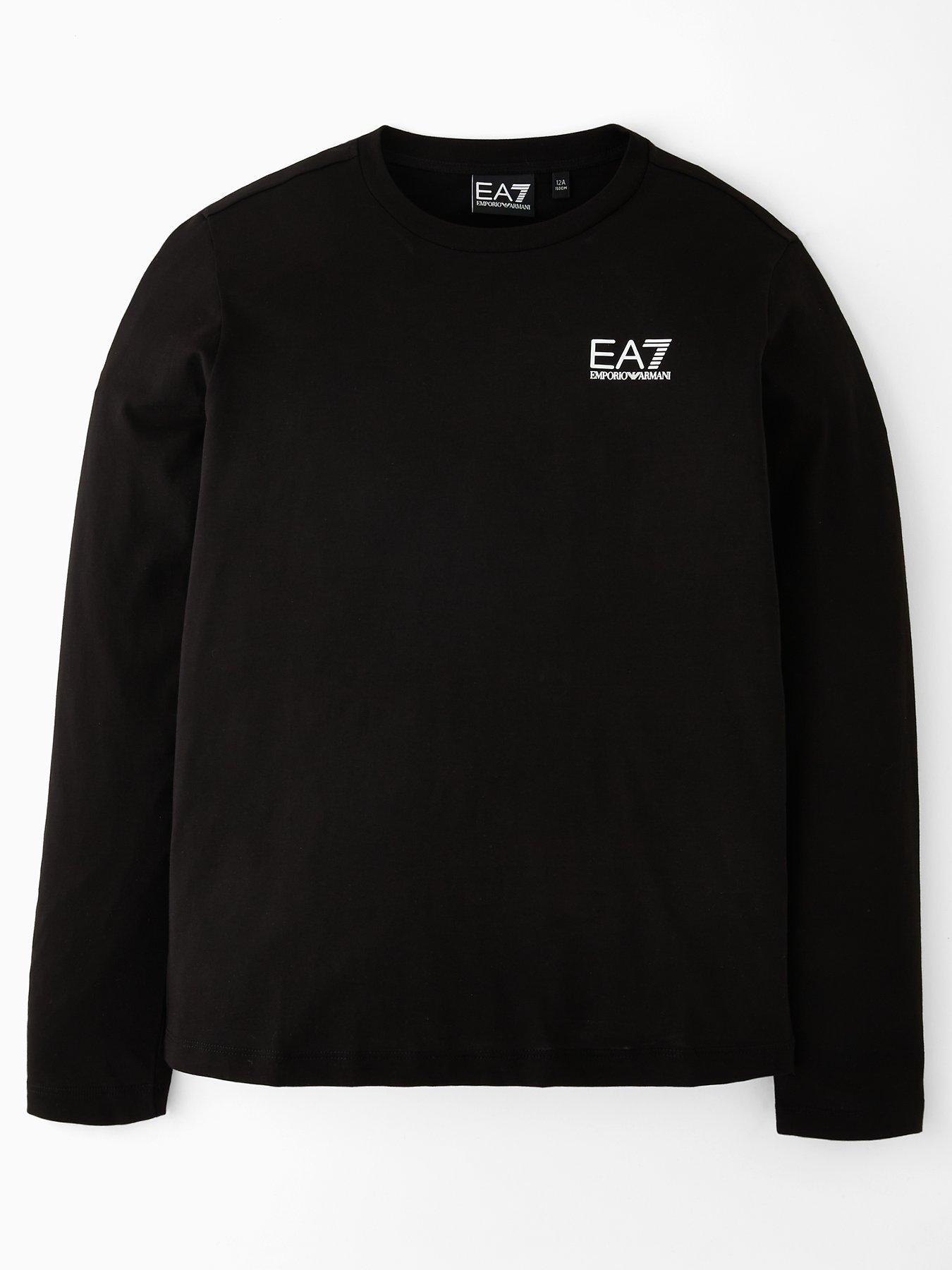 EA7 Emporio Armani Boys Train Core Id Long Sleeve T-Shirt - Black
