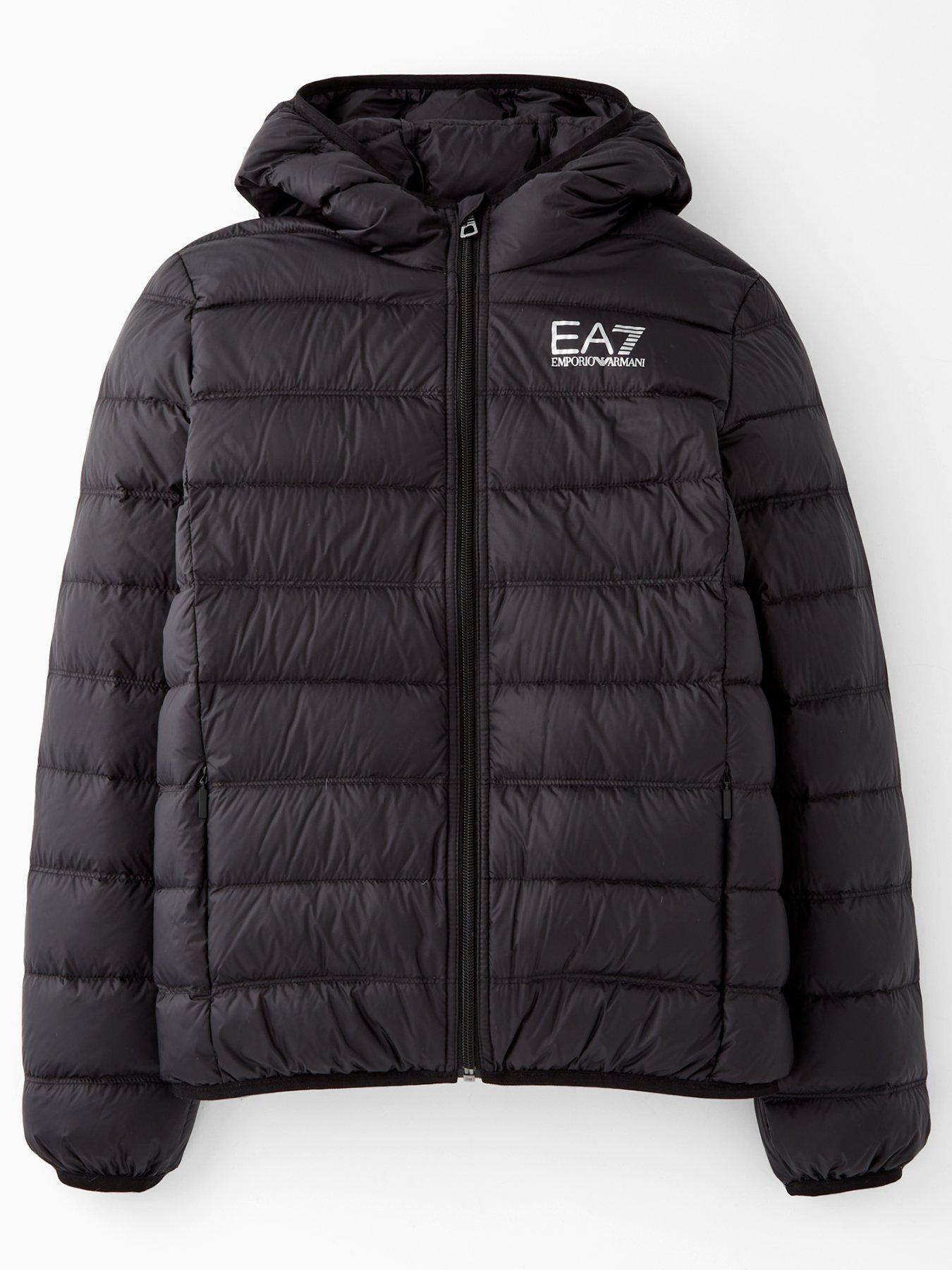 EA7 Emporio Armani: Boys Train Core Id Light Down Jacket - Black