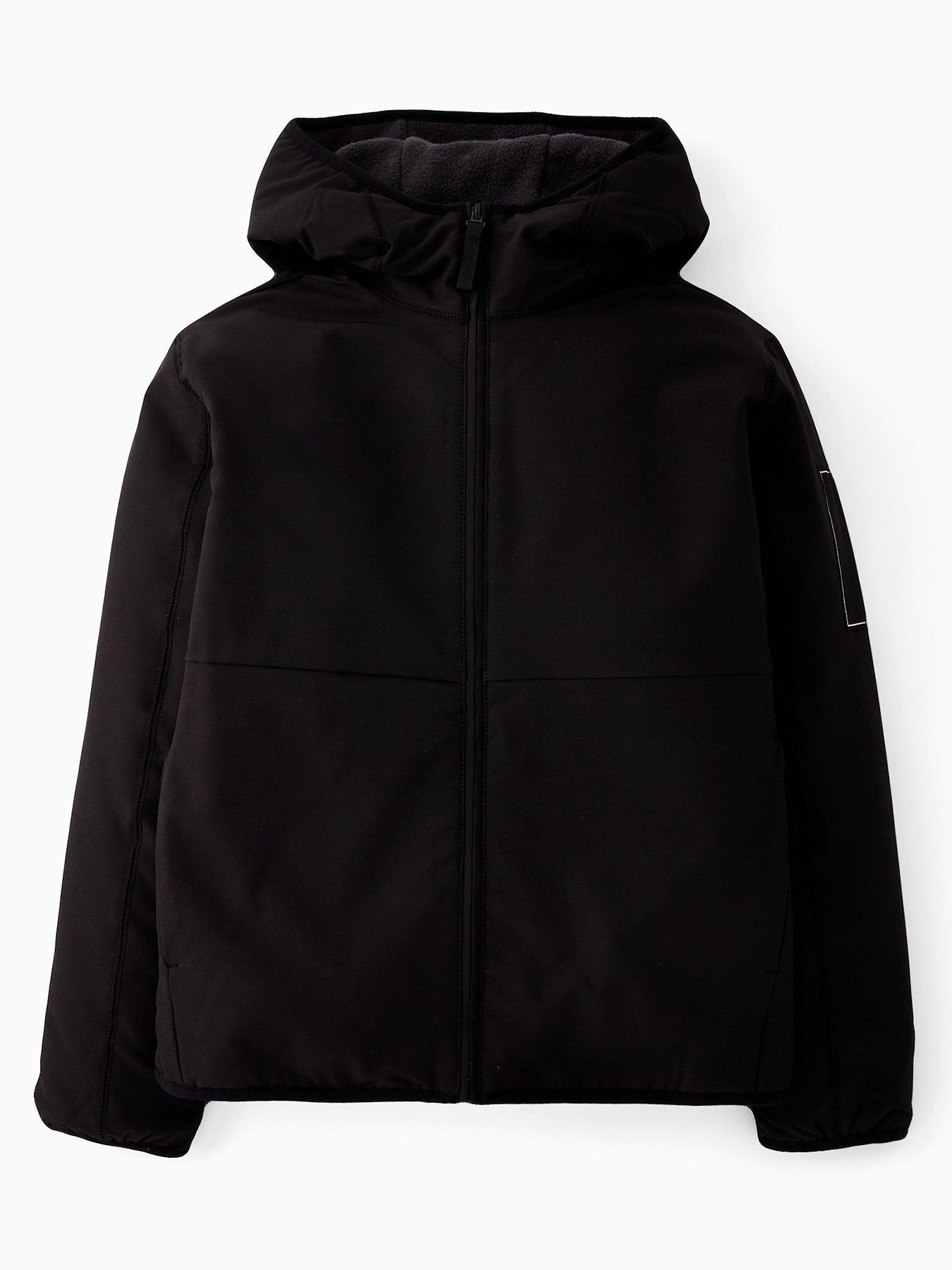 EA7 Emporio Armani Boys Train Graphic Series Monogram Logo Jacket - Black