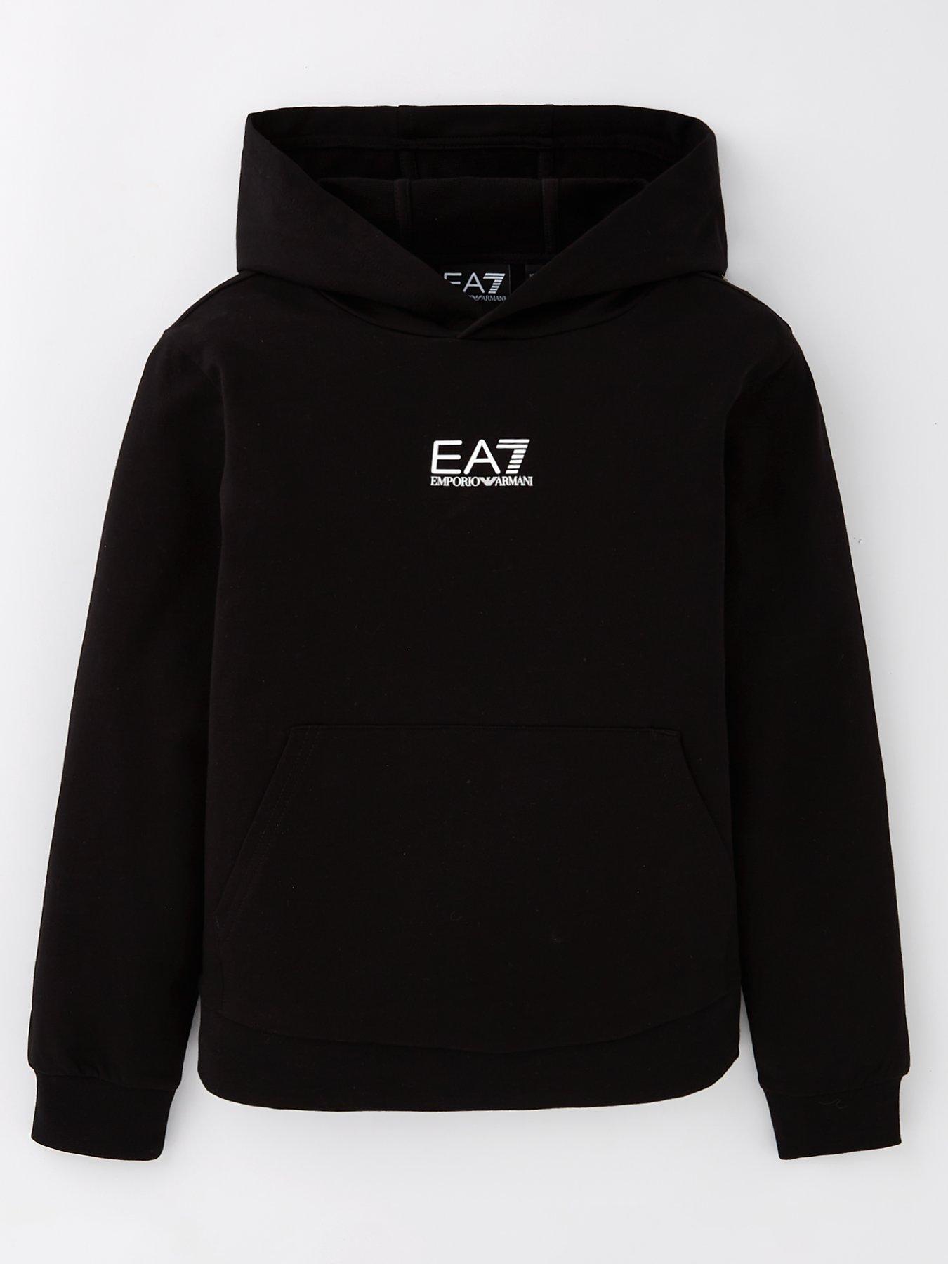 Ea7 Emporio Armani Boys Train Core Id Hoodie - Black