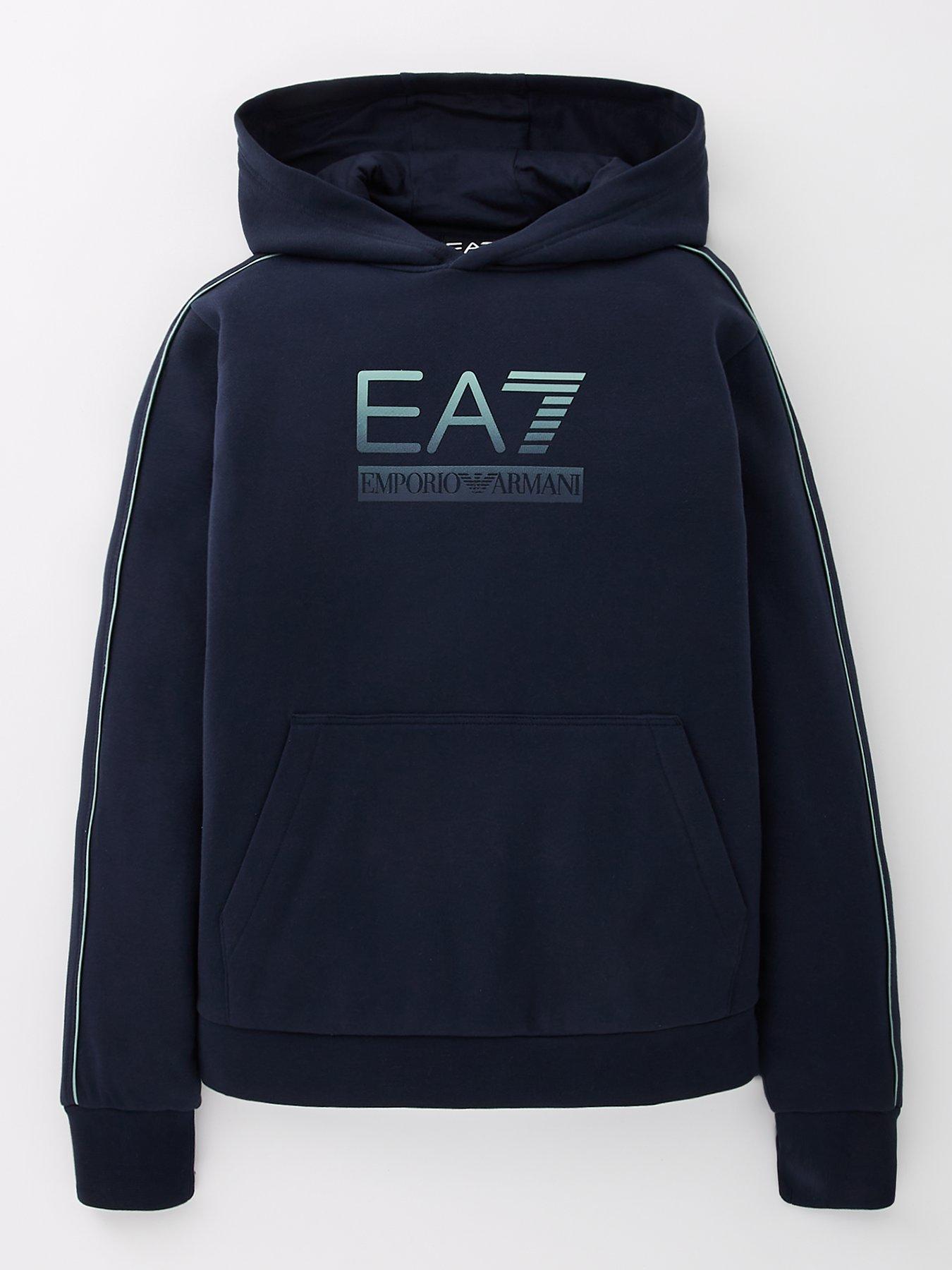 Ea7 Emporio Armani Boys Train Visibility Hoodie - Navy