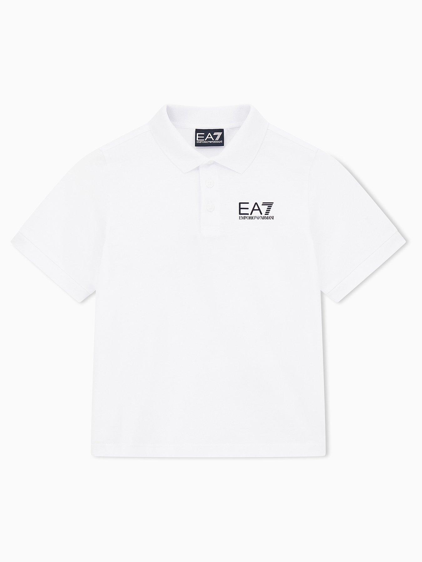 undefined Boys Train Core Id Short Sleeve Polo Shirt - White