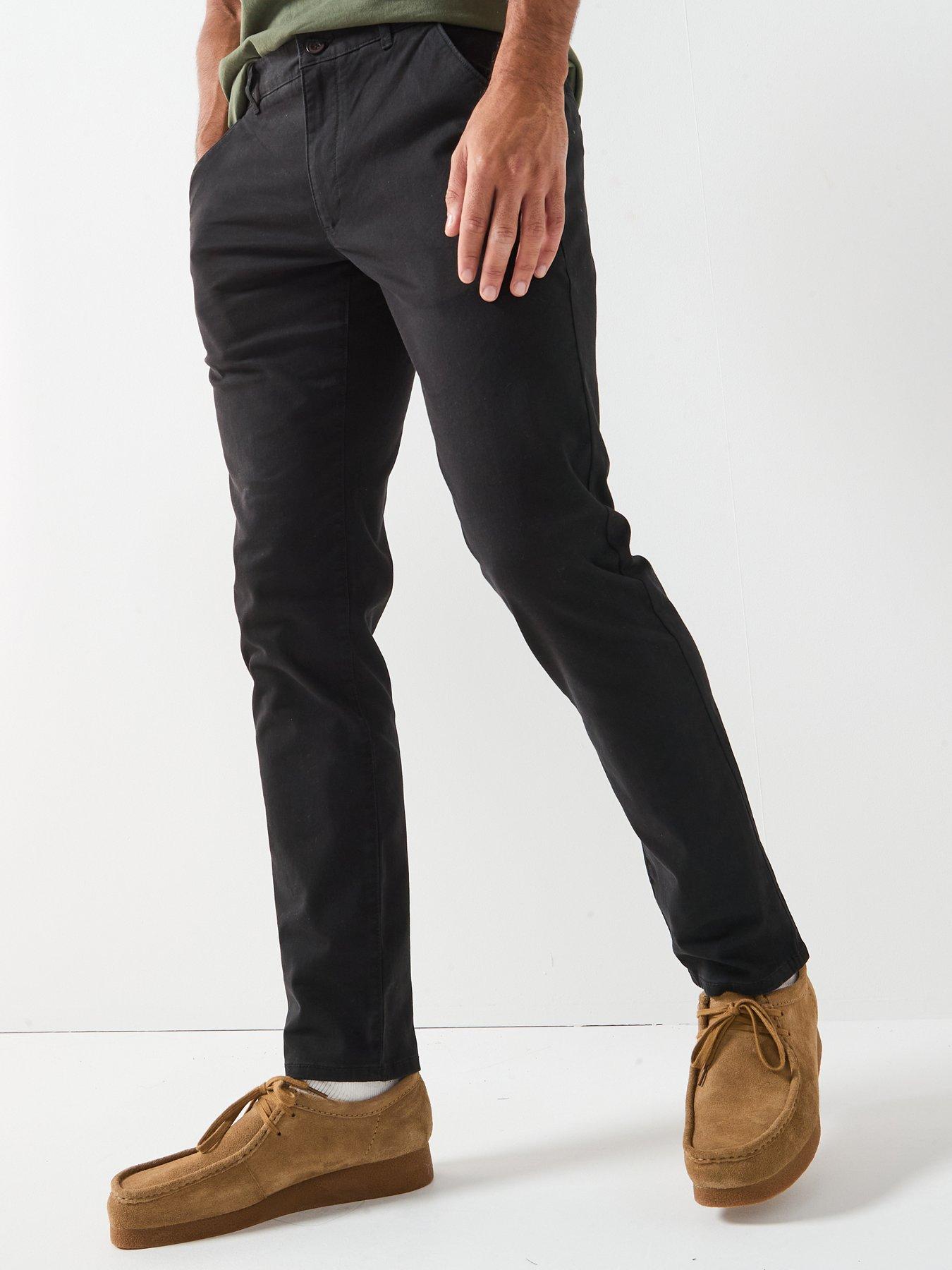 Farah Elm Twill Slim Fit Chinos - Black