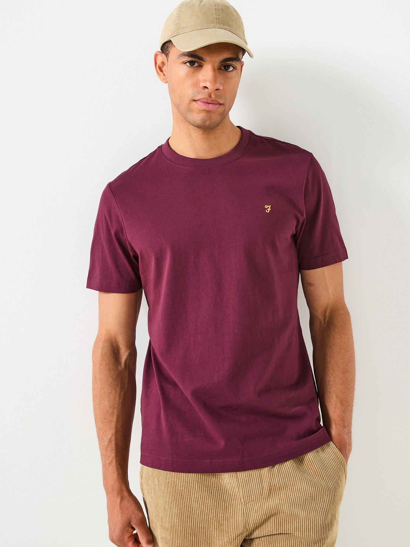 Farah Danny Regular Fit T-Shirt - Burgundy