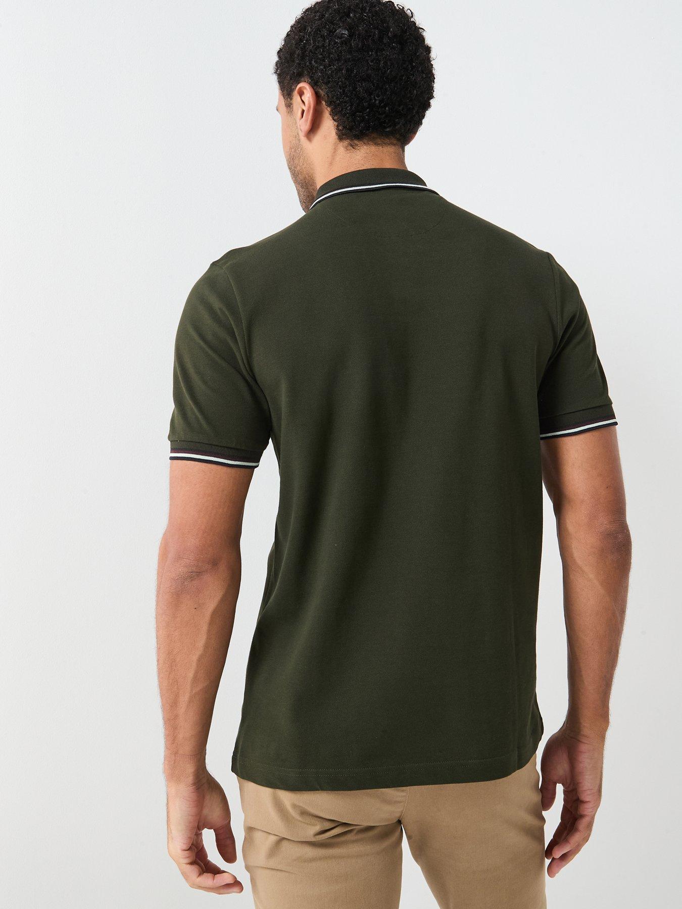 Image 2 of 6 of Farah Elton Tipped Polo Shirt - Brown