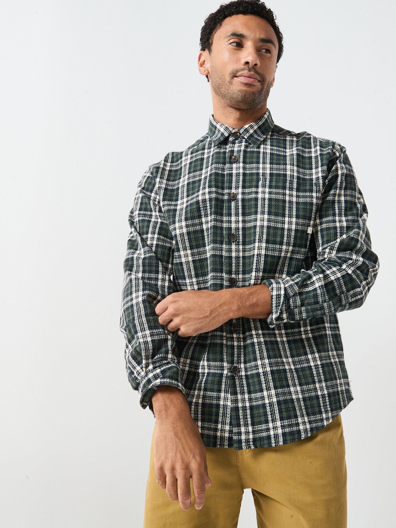 Farah F Tab Hardaker Checked Overshirt - Brown