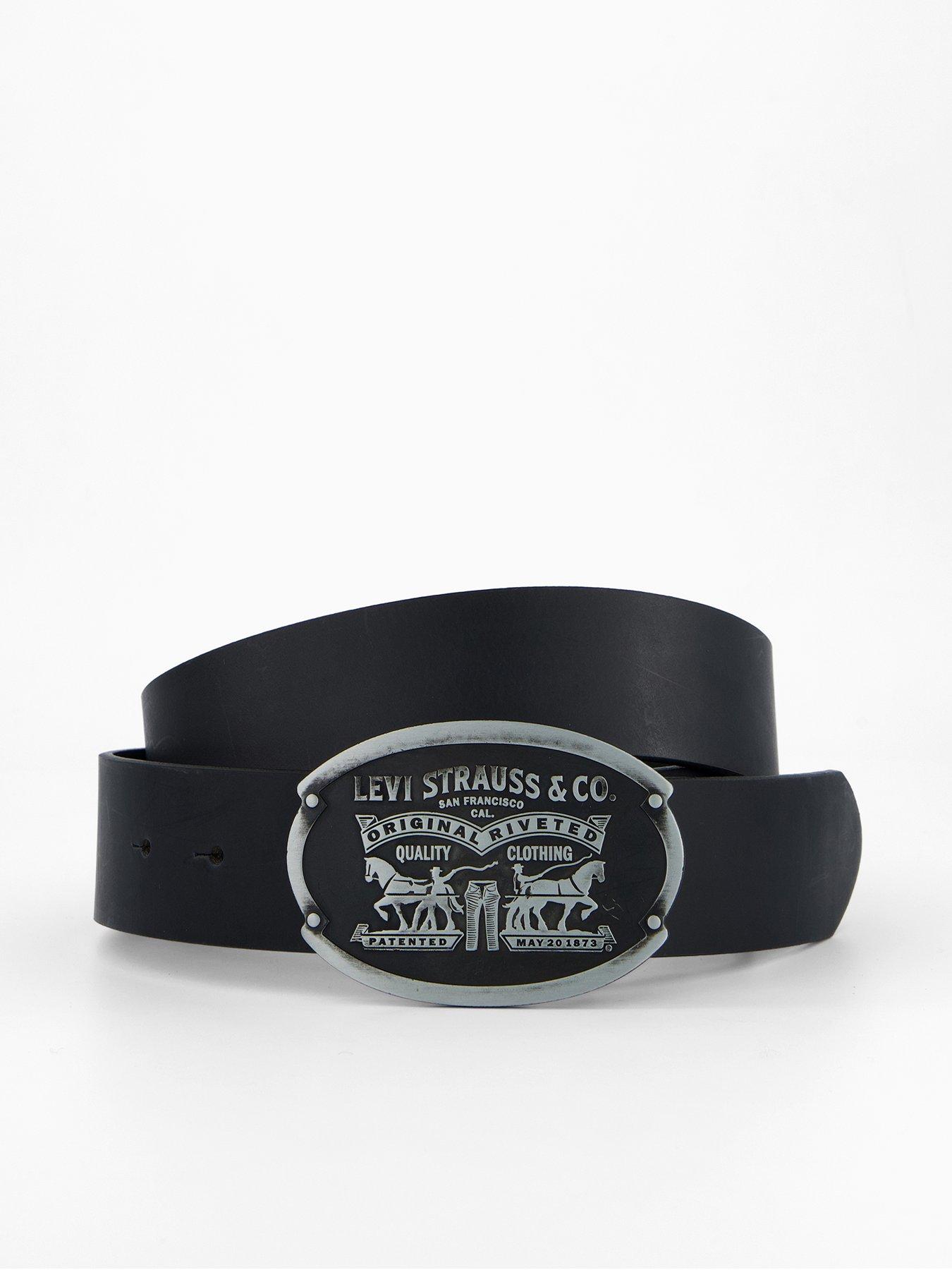 undefined Billy Plaque Regular Leather Belt - Black