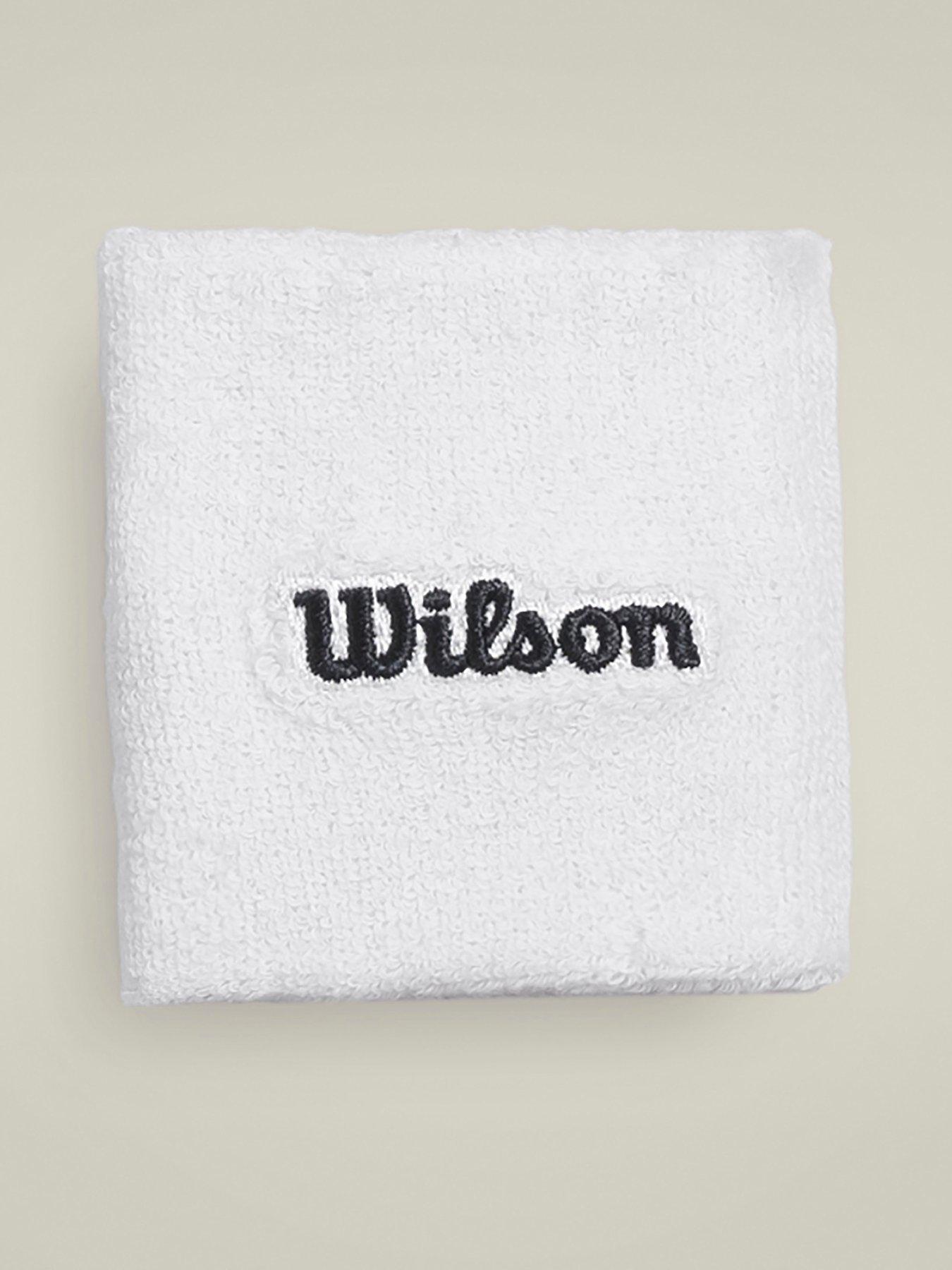 Wilson Unisex Tennis Terry Logo Wristband - White