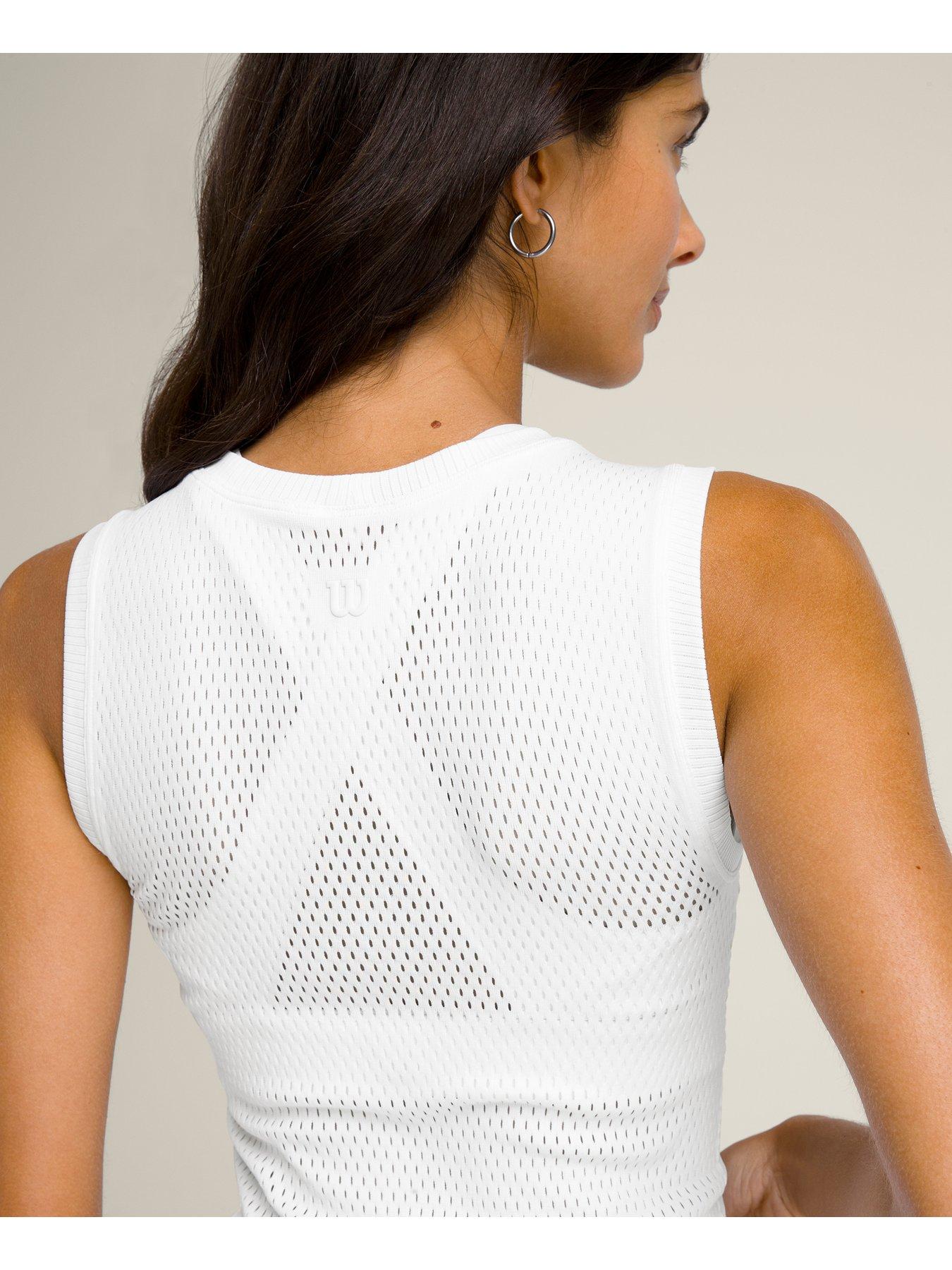 Image 2 of 3 of Wilson Womens Tennis Pro Seamless Tank - White
