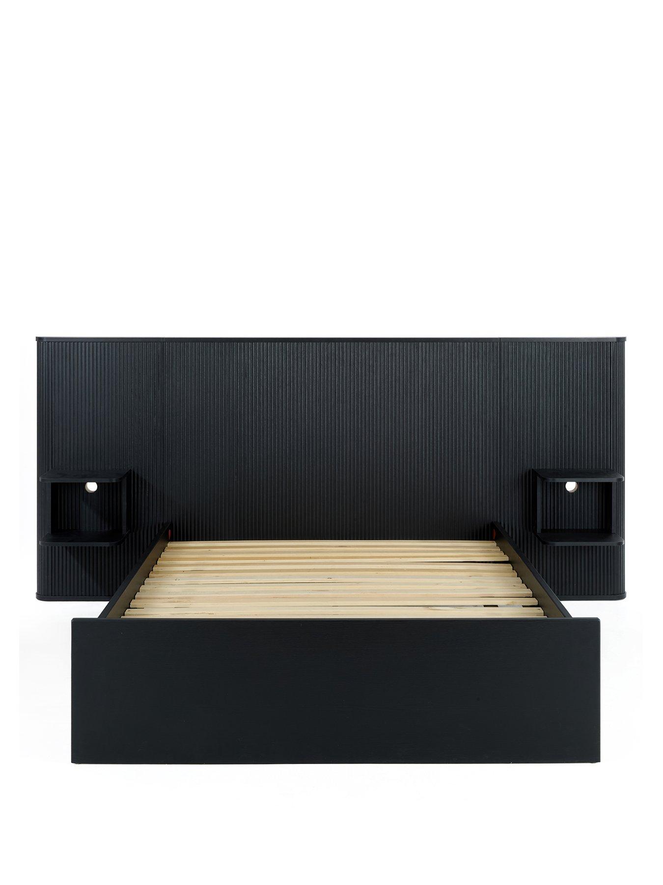 Image 2 of 6 of The Very Collection Carina Oversize Headboard&nbsp;Bed with Mattress Options (Buy &amp; SAVE!) - Black