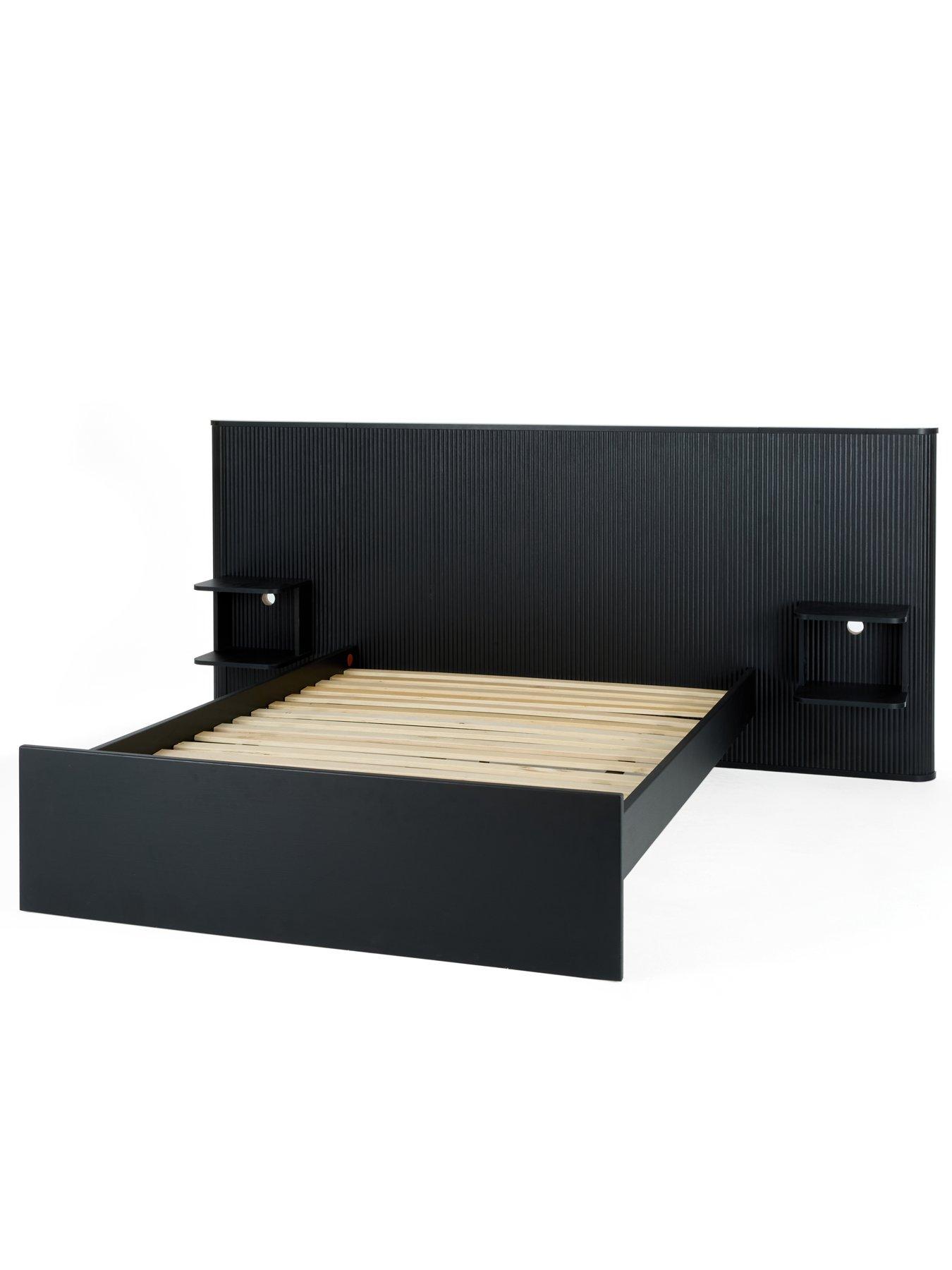 Image 3 of 6 of The Very Collection Carina Oversize Headboard&nbsp;Bed with Mattress Options (Buy &amp; SAVE!) - Black