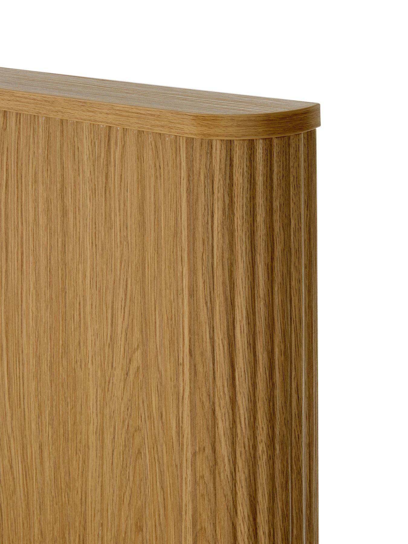 Image 6 of 6 of Very Home Carina Oversize Headboard Bed with Mattress Options (Buy &amp; SAVE!) - Oak