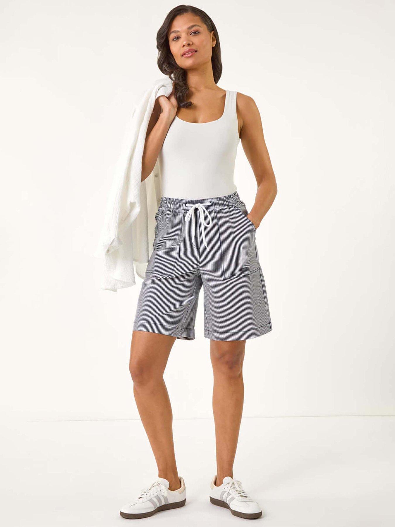 undefined Baby Narrow Stripe Draw String Shorts - Multi