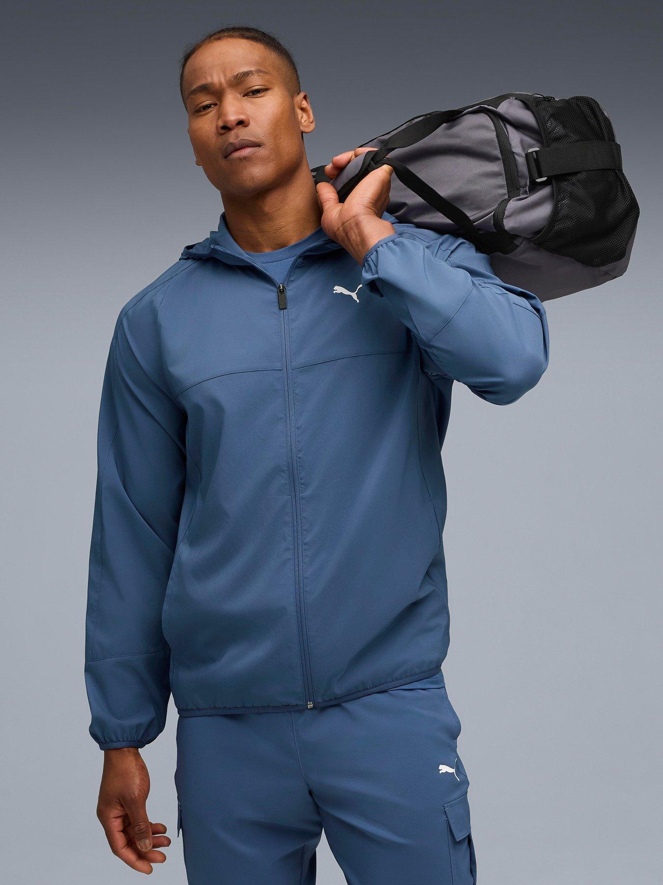 Puma Mens Training Tech Woven Full Zip - Blue