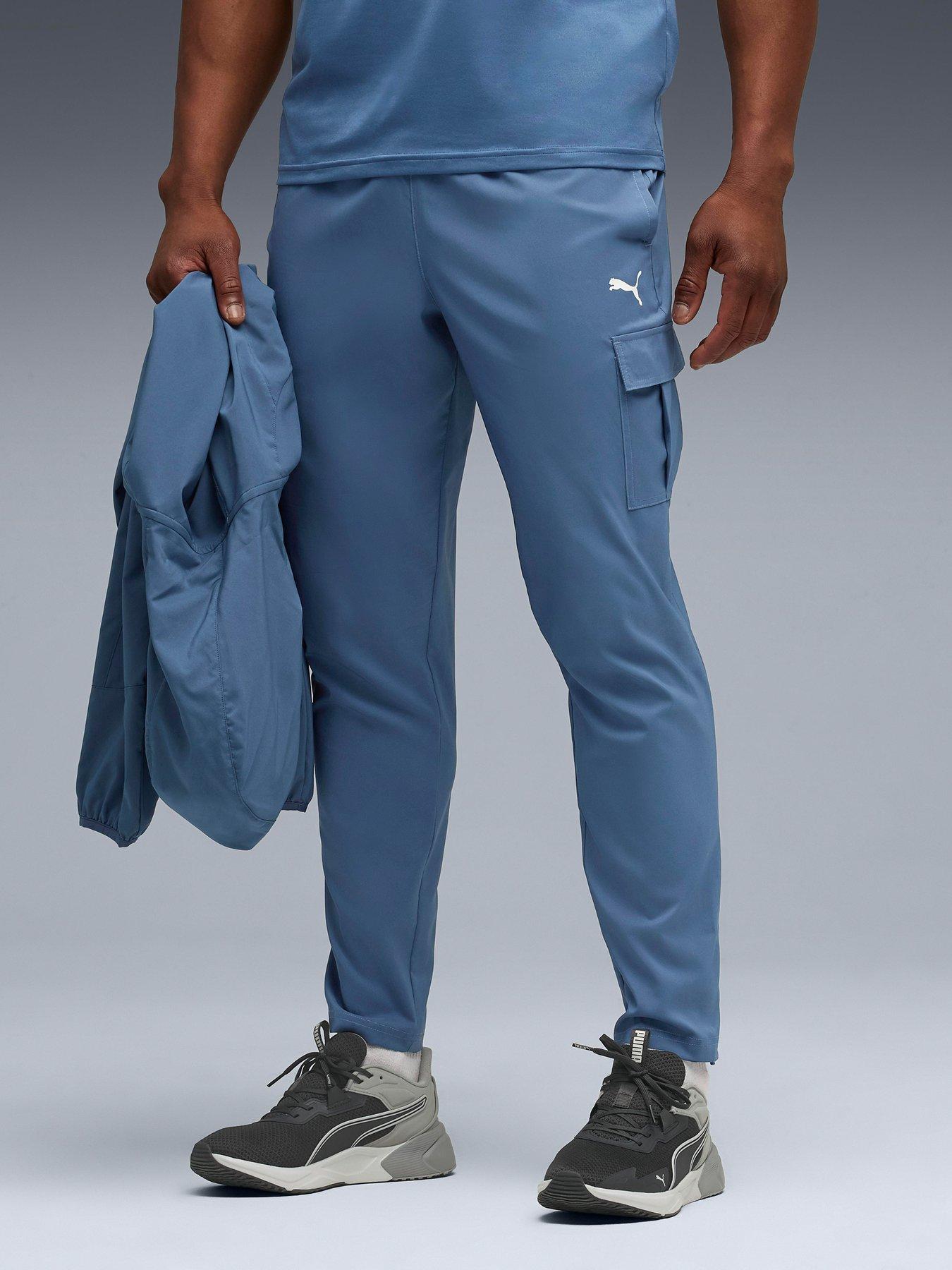 Puma: Mens Training Tech Woven Cargo Pants - Blue