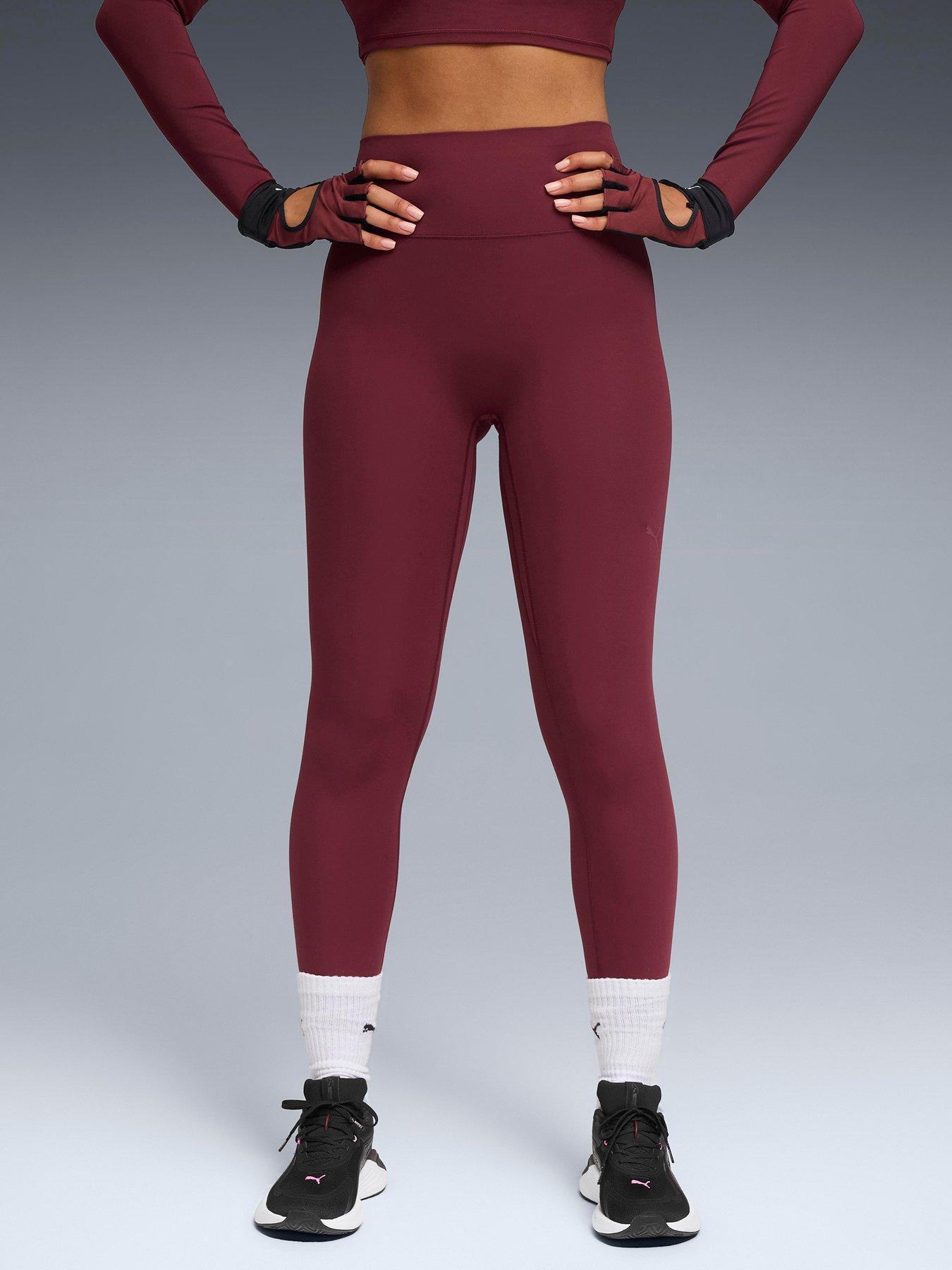 undefined Womens Training Shapeluxe 7/8 Tights - Burgundy