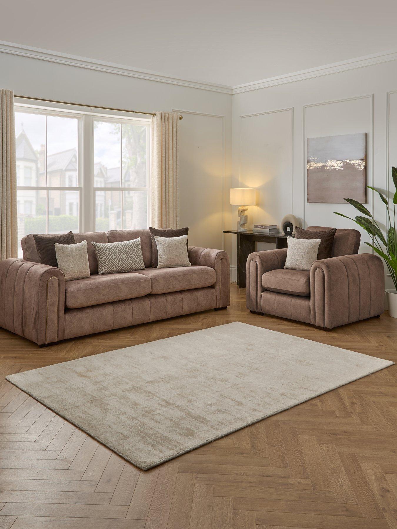 Very Home Amara 3 Seater Sofa + Armchair Set (Buy  &  SAVE!) - Made to Order in the UK